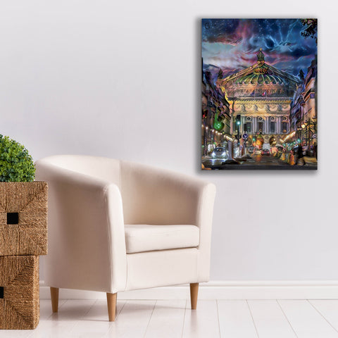 Image of 'Paris France Opera Garnier at dusk' by Pedro Gavidia, Canvas Wall Art,26 x 34