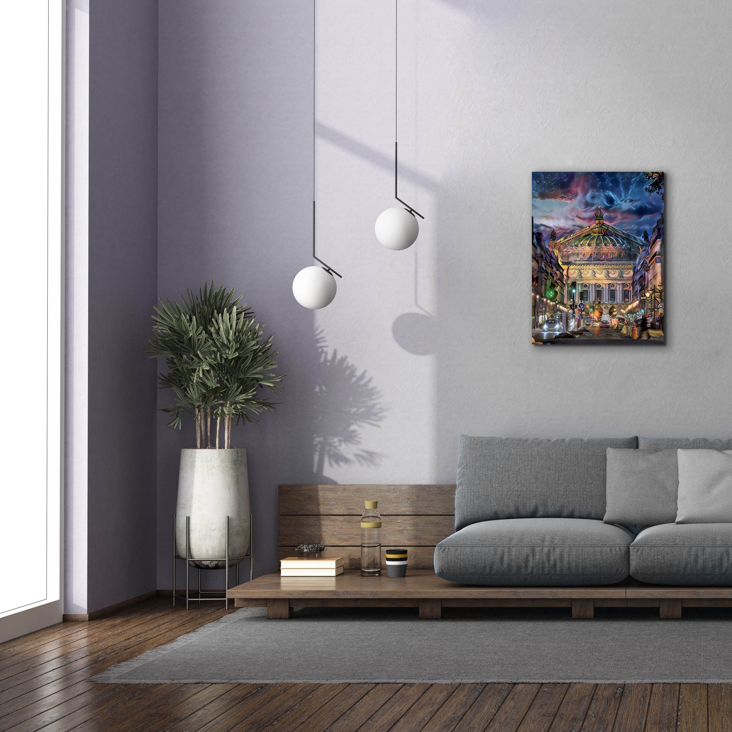 'Paris France Opera Garnier at dusk' by Pedro Gavidia, Canvas Wall Art,26 x 34