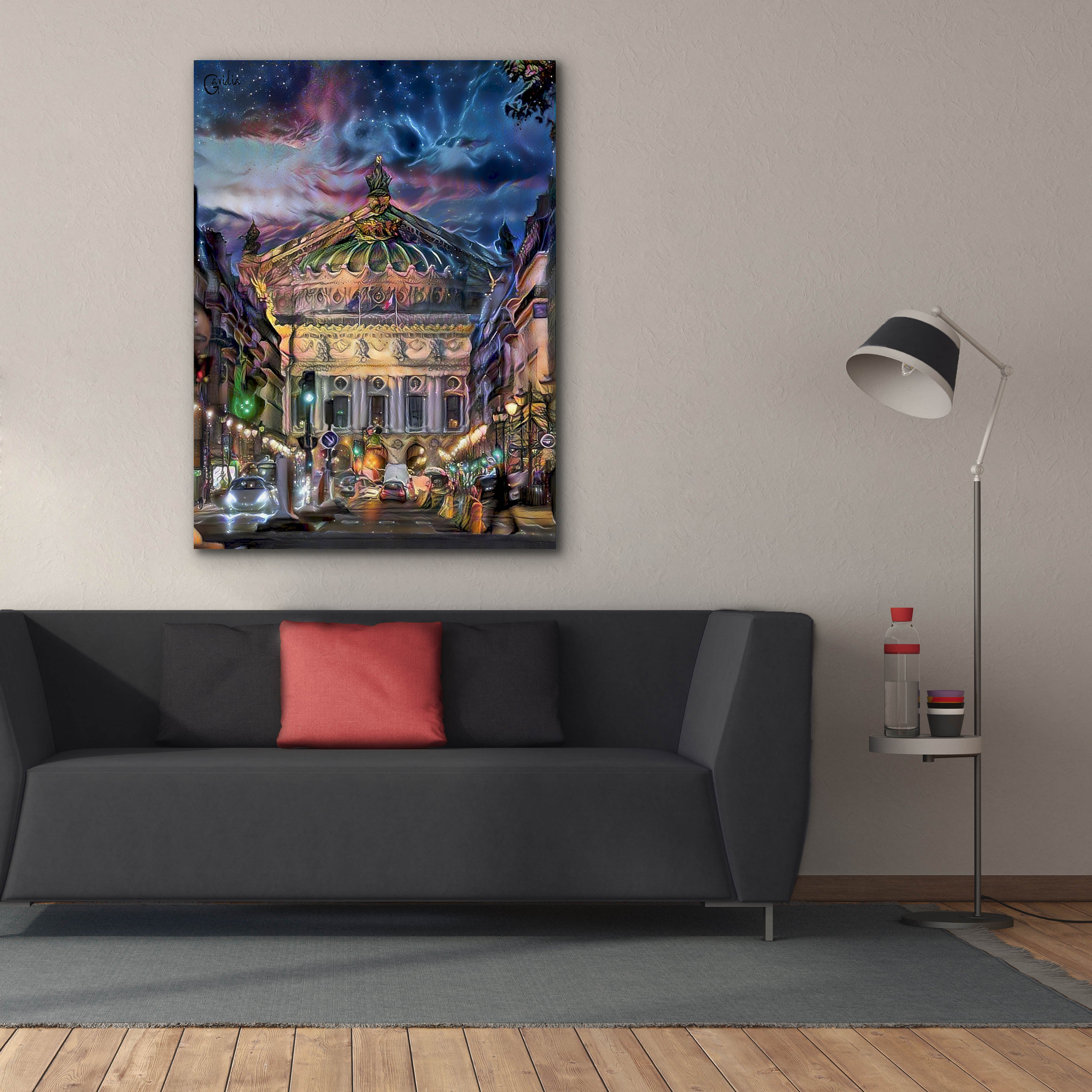'Paris France Opera Garnier at dusk' by Pedro Gavidia, Canvas Wall Art,40 x 54