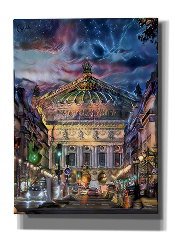 Image of 'Paris France Opera Garnier at dusk' by Pedro Gavidia, Canvas Wall Art