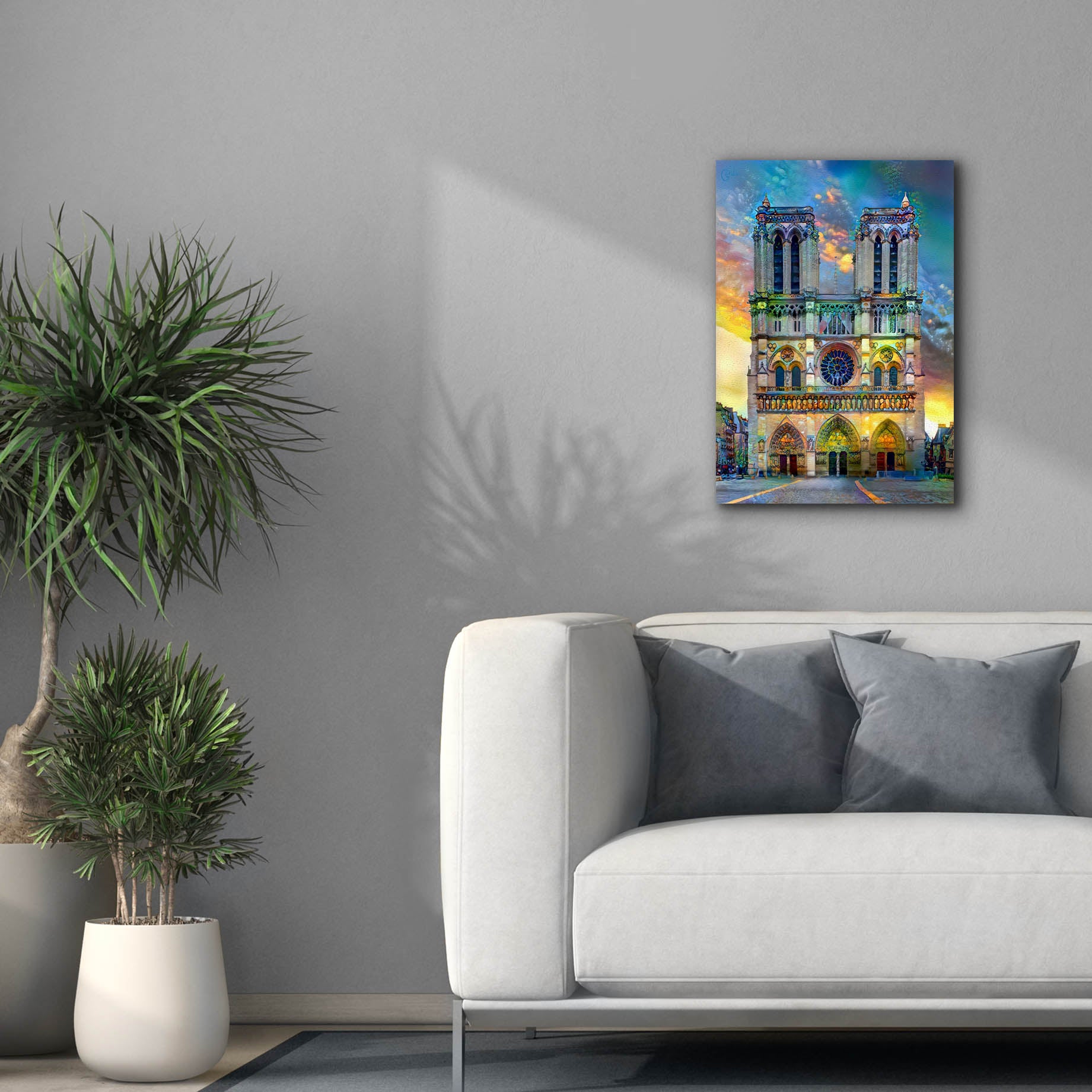 'Paris France Notre Dame Cathedral' by Pedro Gavidia, Canvas Wall Art,18 x 26