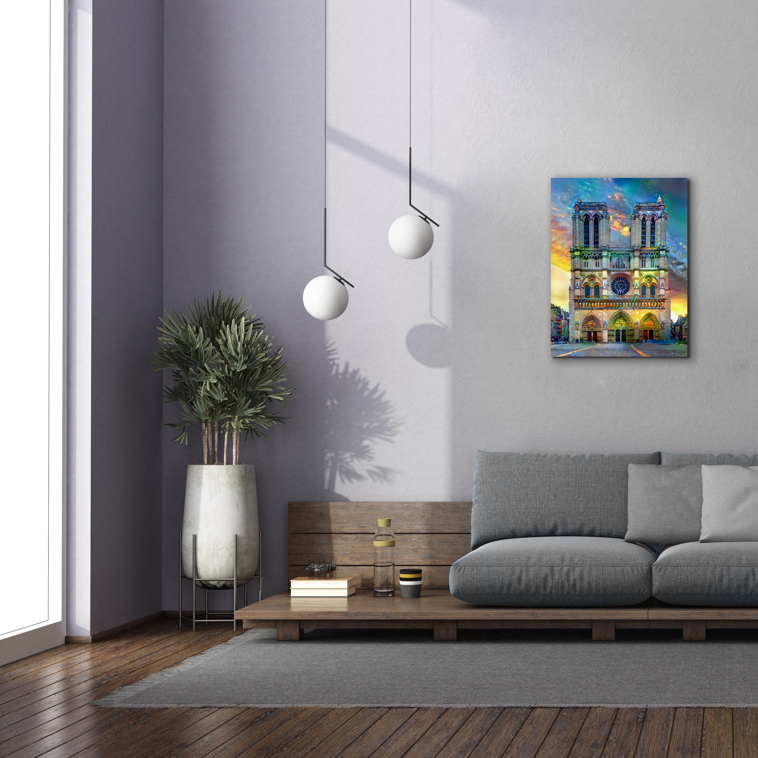 'Paris France Notre Dame Cathedral' by Pedro Gavidia, Canvas Wall Art,26 x 34