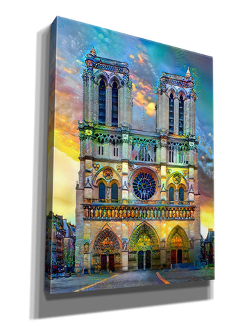 Image of 'Paris France Notre Dame Cathedral' by Pedro Gavidia, Canvas Wall Art