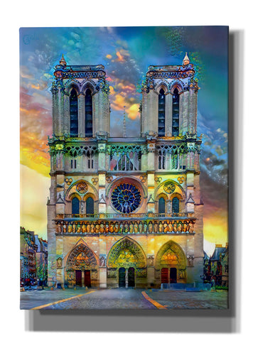 Image of 'Paris France Notre Dame Cathedral' by Pedro Gavidia, Canvas Wall Art