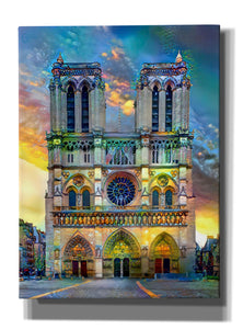 'Paris France Notre Dame Cathedral' by Pedro Gavidia, Canvas Wall Art