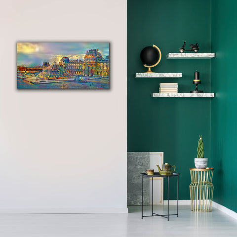 Image of 'Paris France Louvre Museum' by Pedro Gavidia, Canvas Wall Art,40 x 20