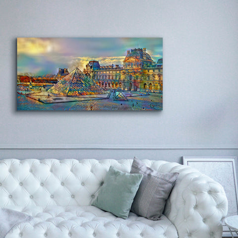 Image of 'Paris France Louvre Museum' by Pedro Gavidia, Canvas Wall Art,60 x 30