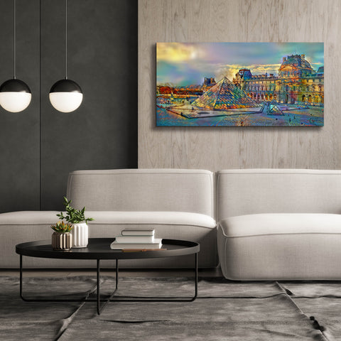 Image of 'Paris France Louvre Museum' by Pedro Gavidia, Canvas Wall Art,60 x 30