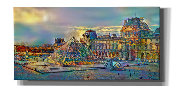'Paris France Louvre Museum' by Pedro Gavidia, Canvas Wall Art