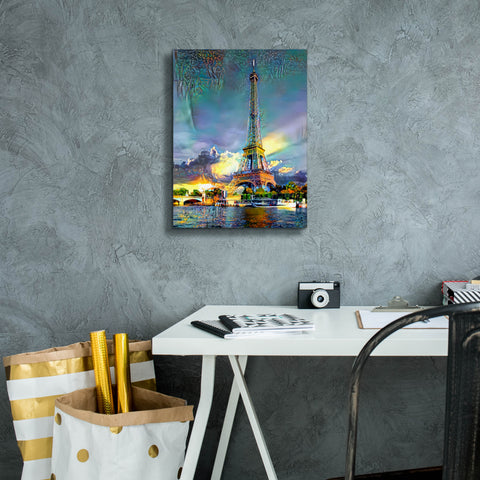 Image of 'Paris France Eiffel Tower' by Pedro Gavidia, Canvas Wall Art,12 x 16