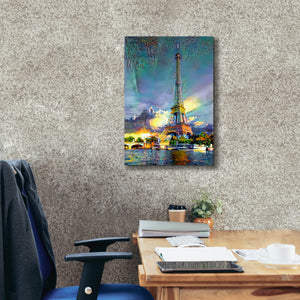 'Paris France Eiffel Tower' by Pedro Gavidia, Canvas Wall Art,18 x 26