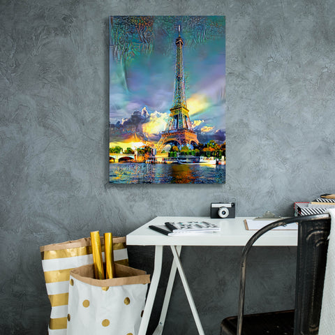 Image of 'Paris France Eiffel Tower' by Pedro Gavidia, Canvas Wall Art,18 x 26