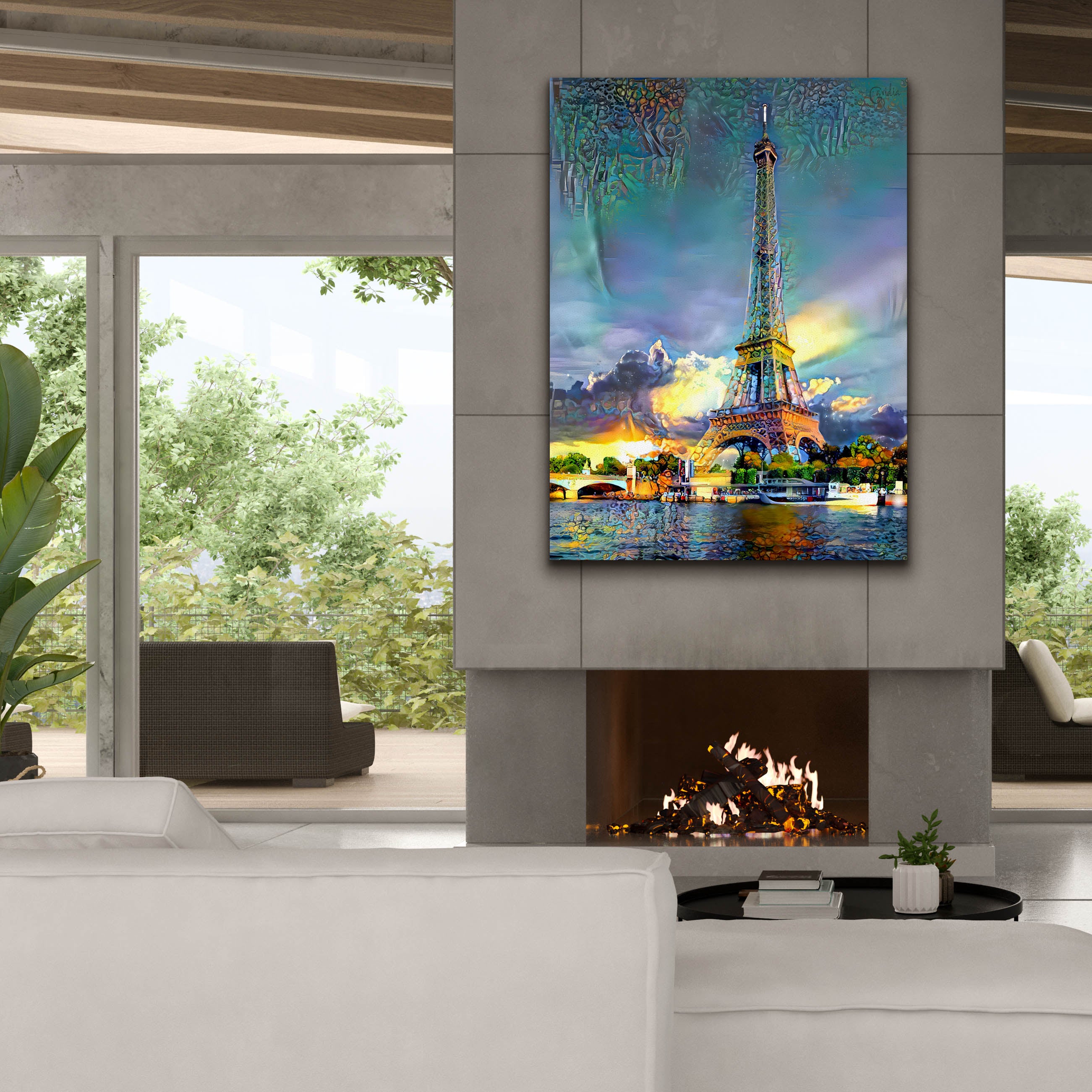 'Paris France Eiffel Tower' by Pedro Gavidia, Canvas Wall Art,40 x 54