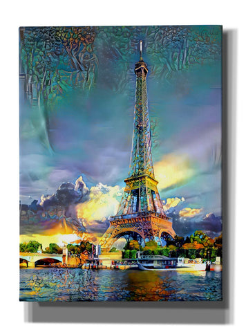 Image of 'Paris France Eiffel Tower' by Pedro Gavidia, Canvas Wall Art