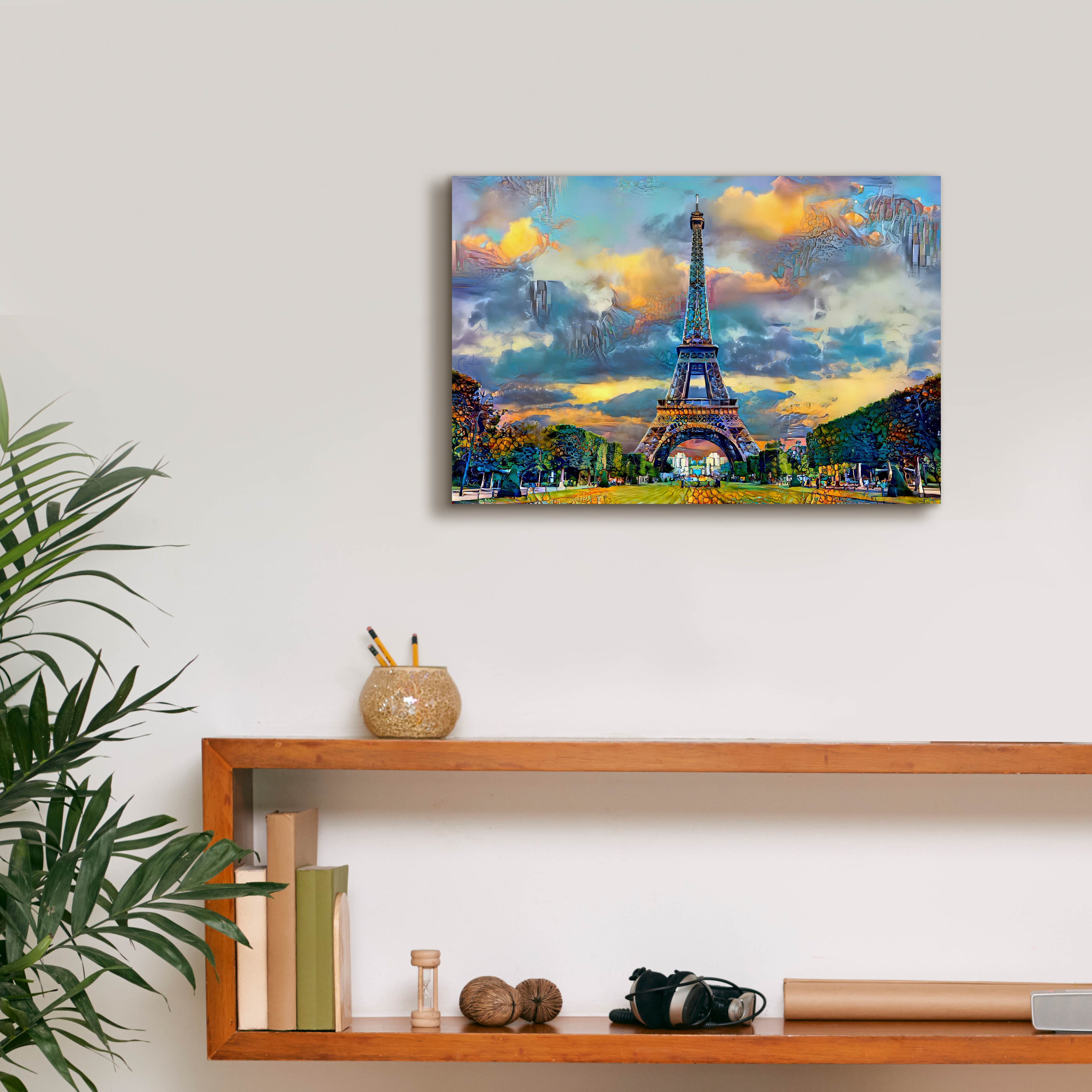 'Paris France Eiffel Tower from Champ de Mars' by Pedro Gavidia, Canvas Wall Art,18 x 12