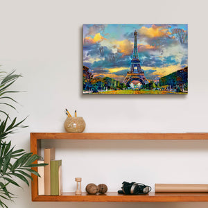 'Paris France Eiffel Tower from Champ de Mars' by Pedro Gavidia, Canvas Wall Art,18 x 12