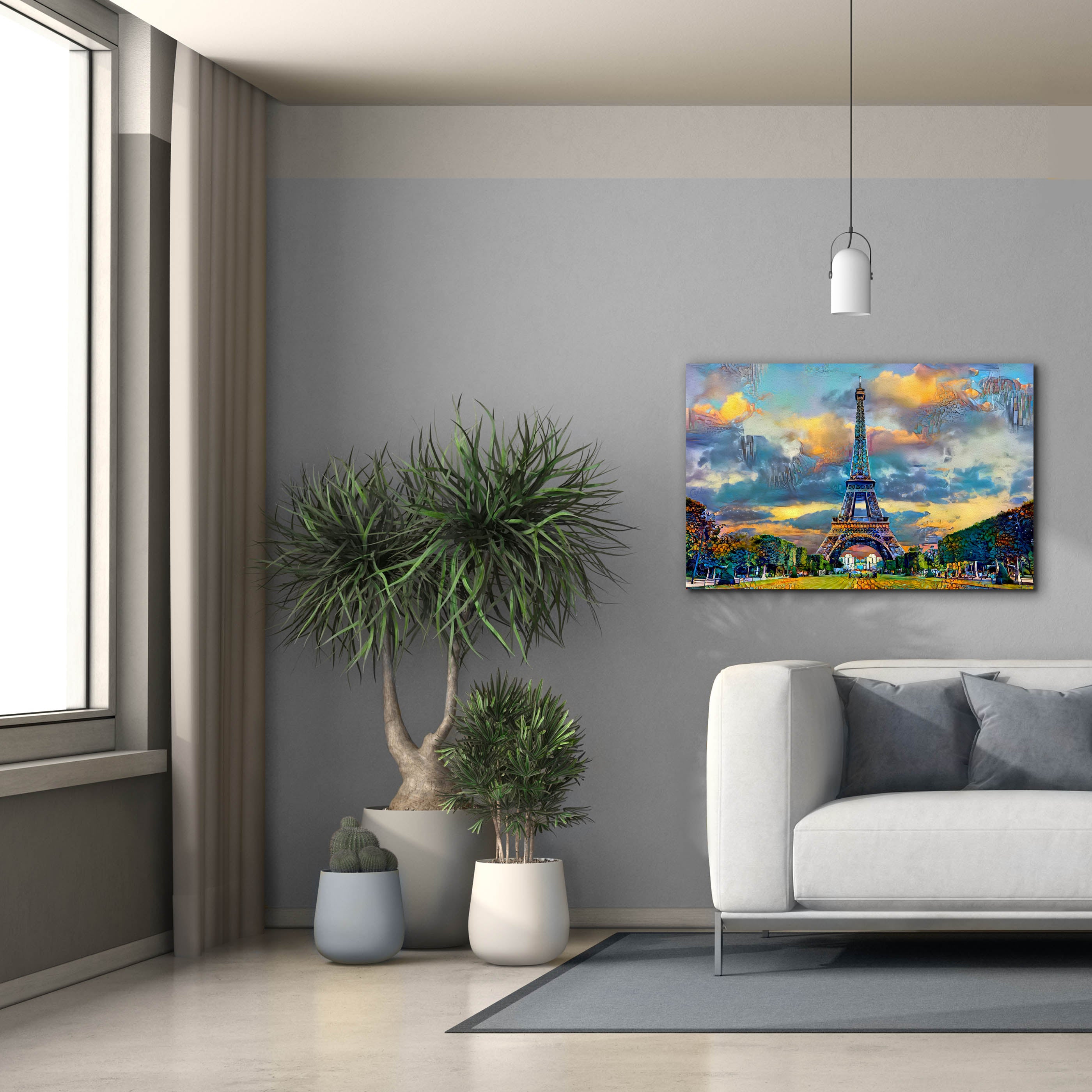 'Paris France Eiffel Tower from Champ de Mars' by Pedro Gavidia, Canvas Wall Art,40 x 26