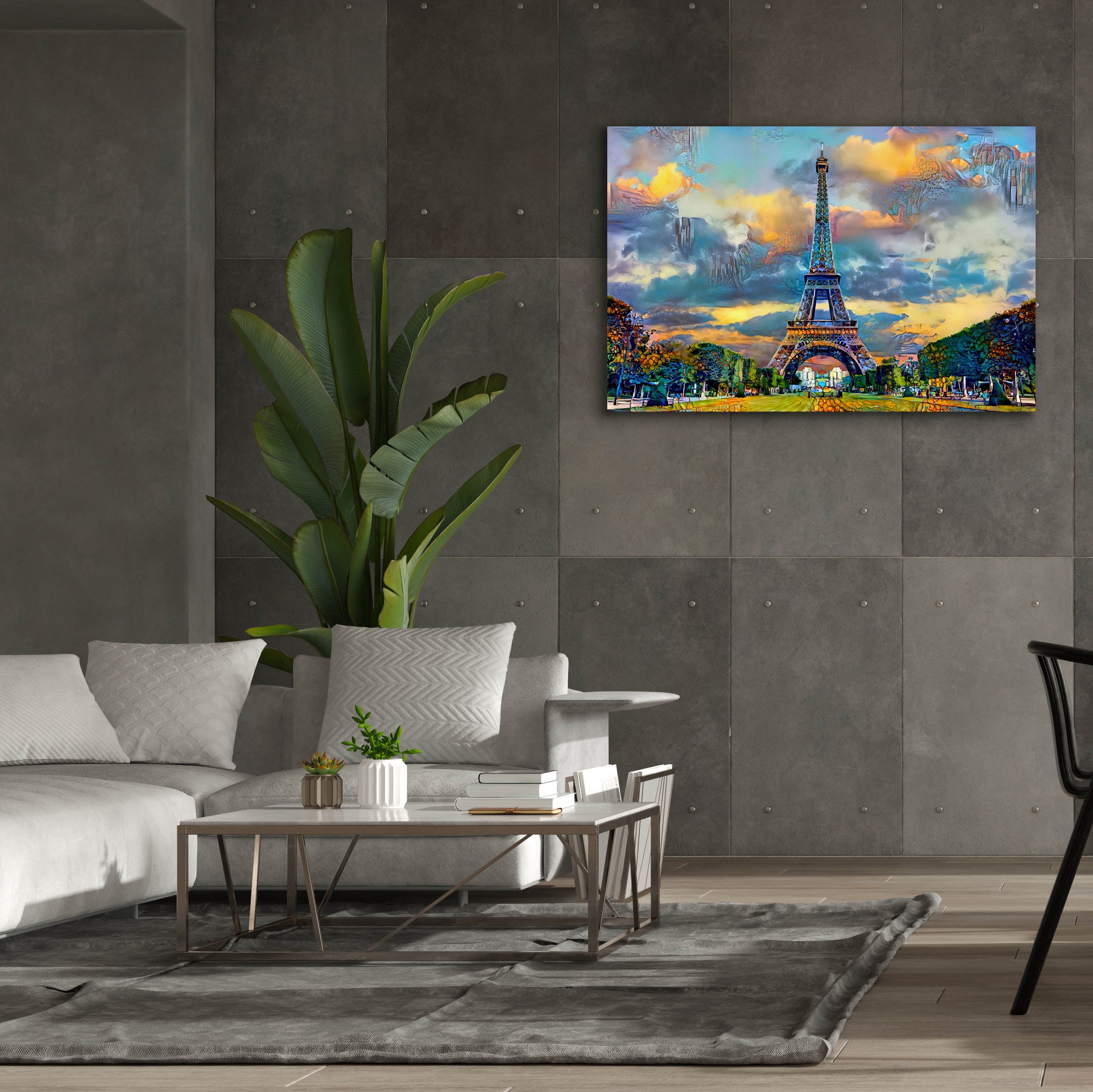 'Paris France Eiffel Tower from Champ de Mars' by Pedro Gavidia, Canvas Wall Art,60 x 40