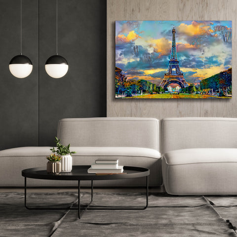 Image of 'Paris France Eiffel Tower from Champ de Mars' by Pedro Gavidia, Canvas Wall Art,60 x 40