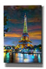 'Paris France Eiffel Tower at sunset' by Pedro Gavidia, Canvas Wall Art