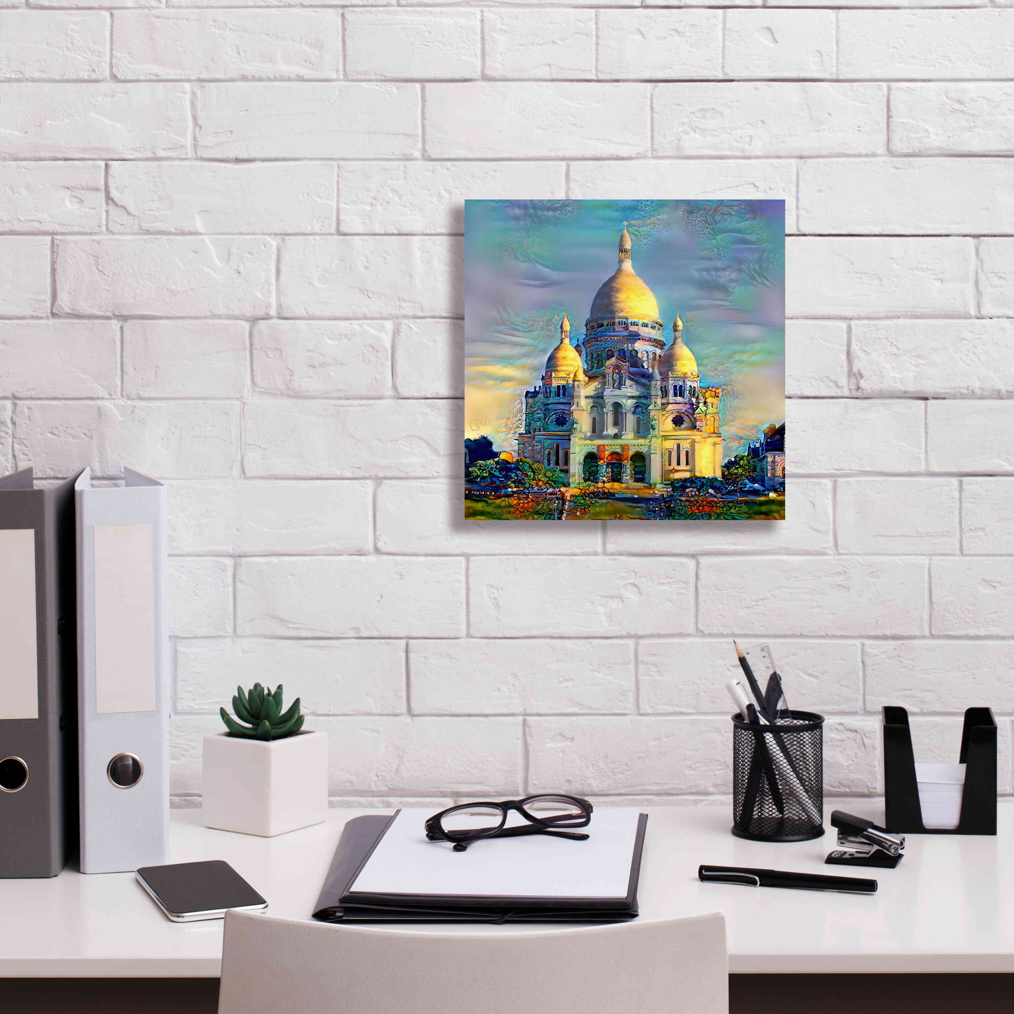 'Paris France Basilica of the Sacred Heart Sacre Coeur' by Pedro Gavidia, Canvas Wall Art,12 x 12