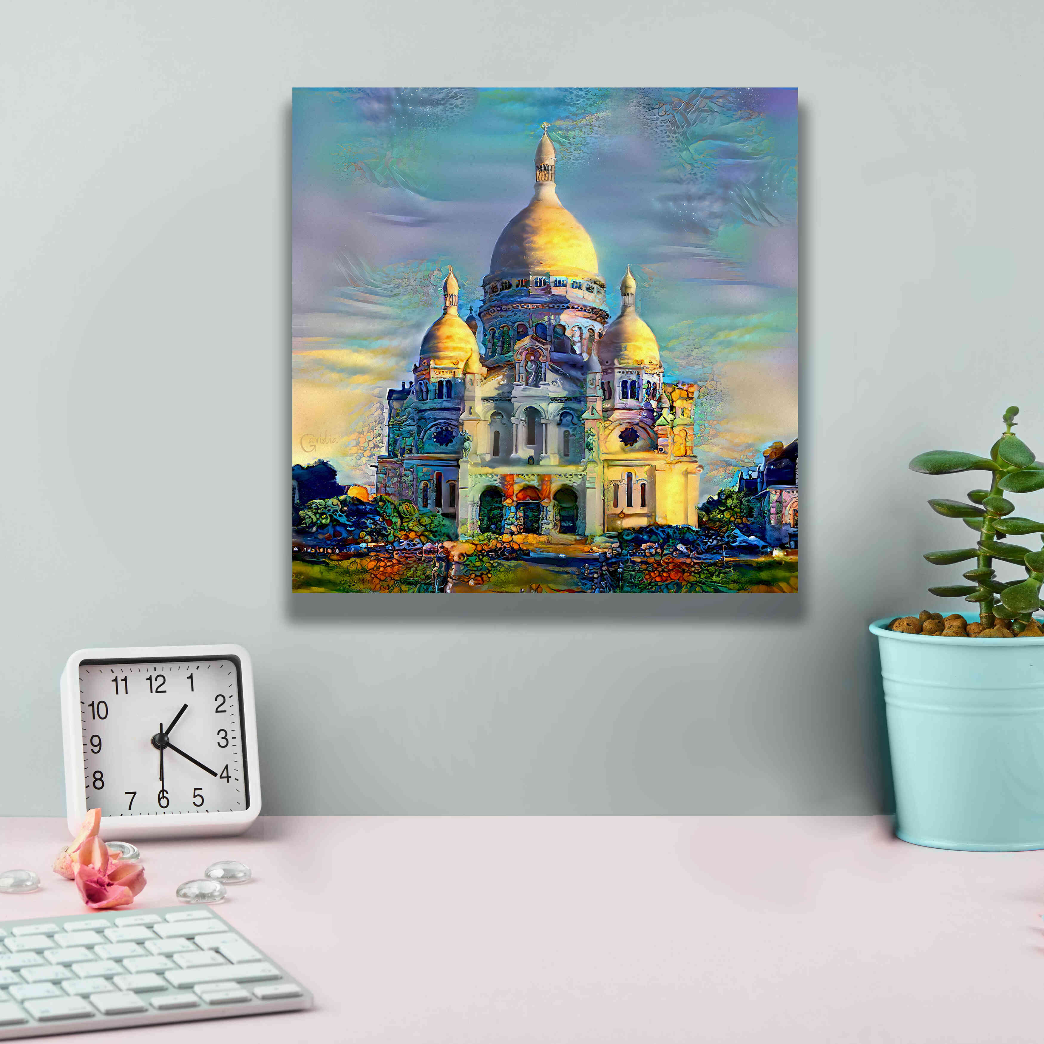 'Paris France Basilica of the Sacred Heart Sacre Coeur' by Pedro Gavidia, Canvas Wall Art,12 x 12