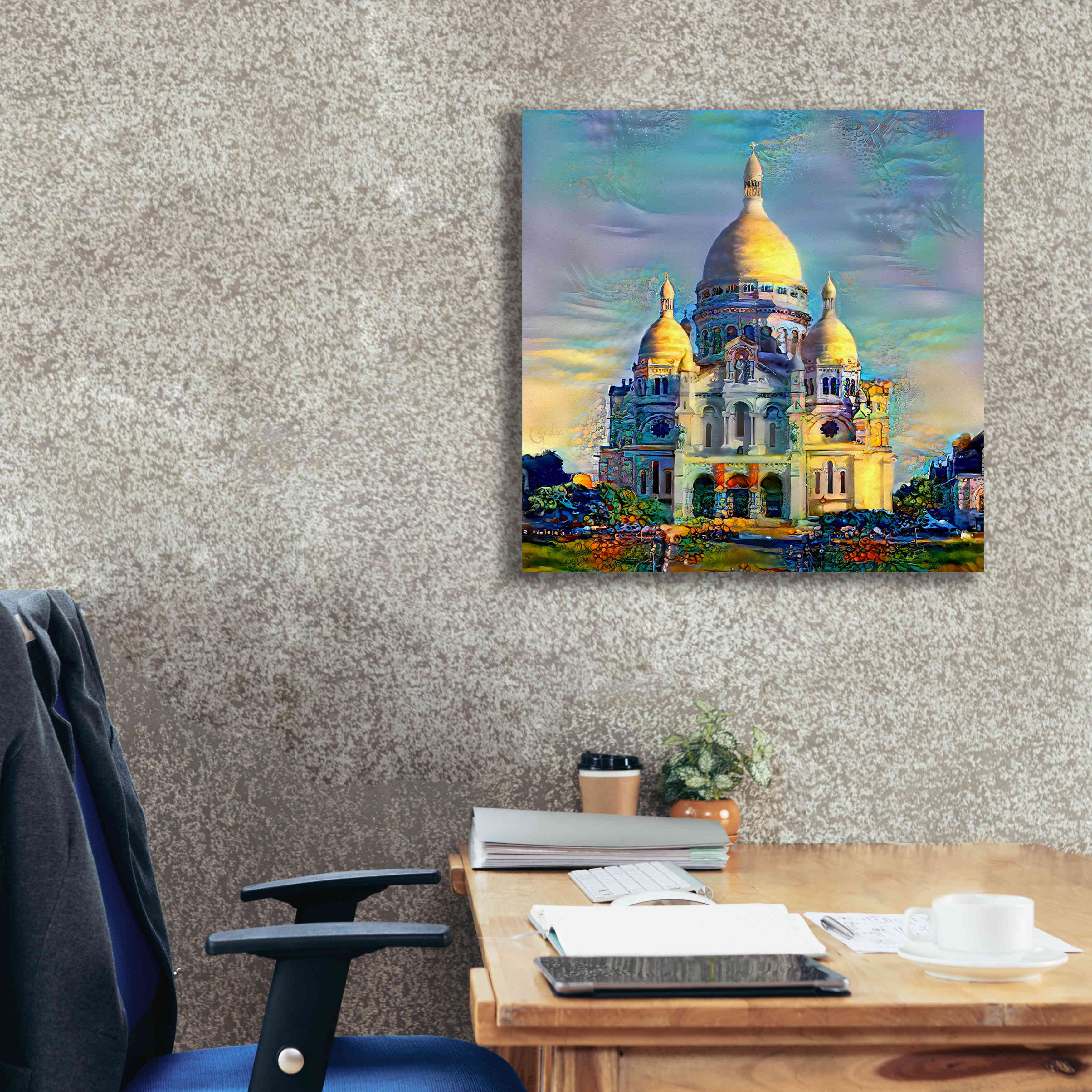 'Paris France Basilica of the Sacred Heart Sacre Coeur' by Pedro Gavidia, Canvas Wall Art,26 x 26