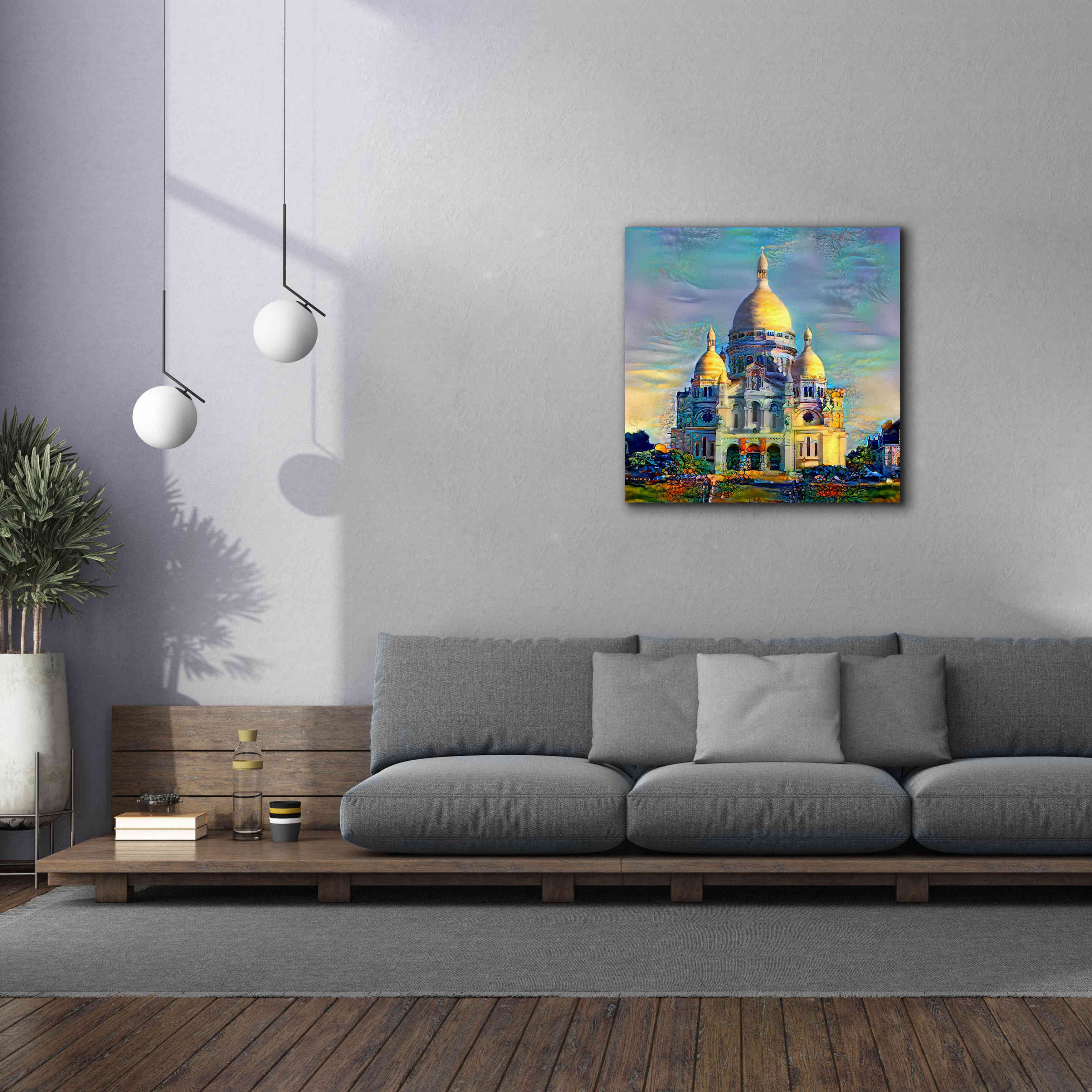 'Paris France Basilica of the Sacred Heart Sacre Coeur' by Pedro Gavidia, Canvas Wall Art,37 x 37