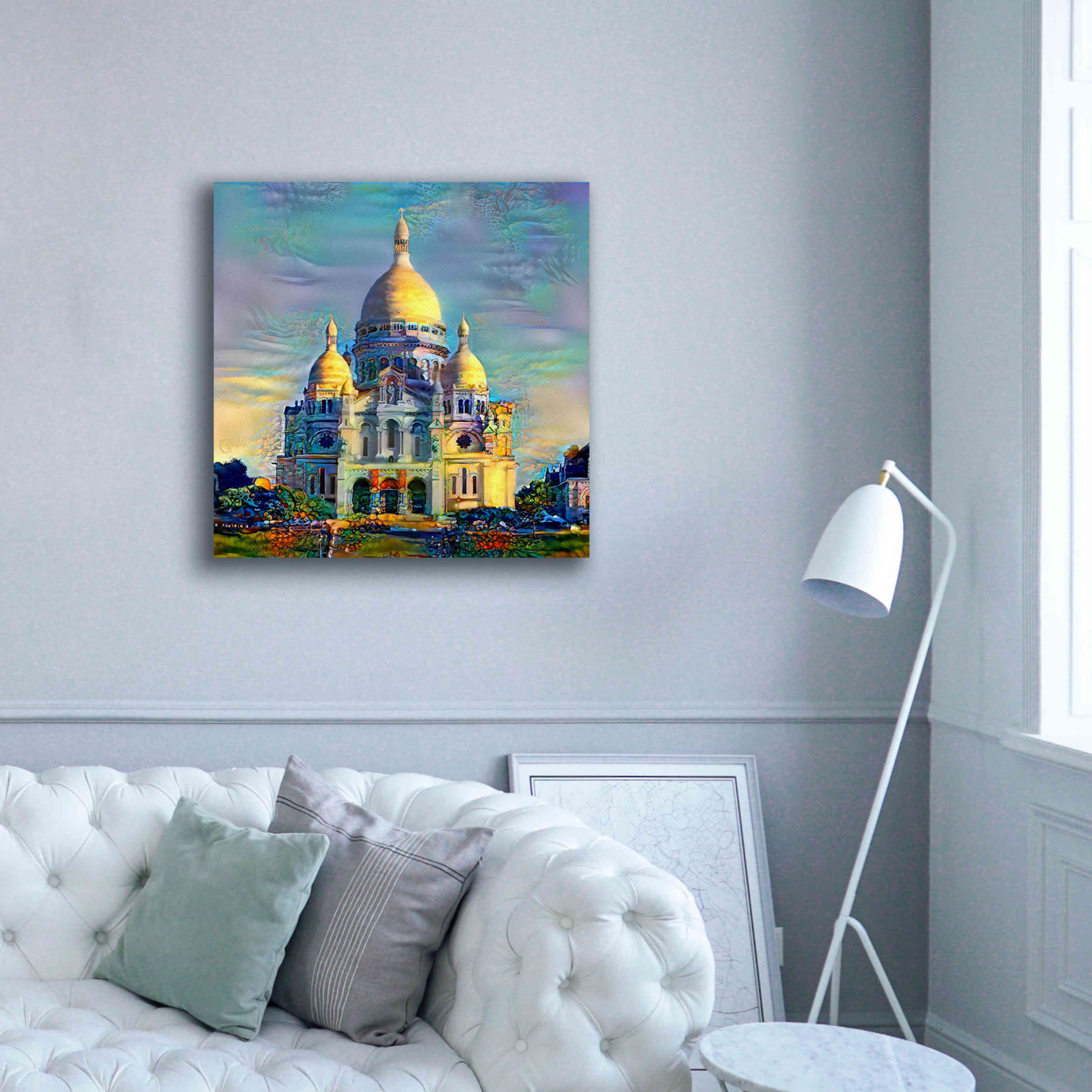 'Paris France Basilica of the Sacred Heart Sacre Coeur' by Pedro Gavidia, Canvas Wall Art,37 x 37