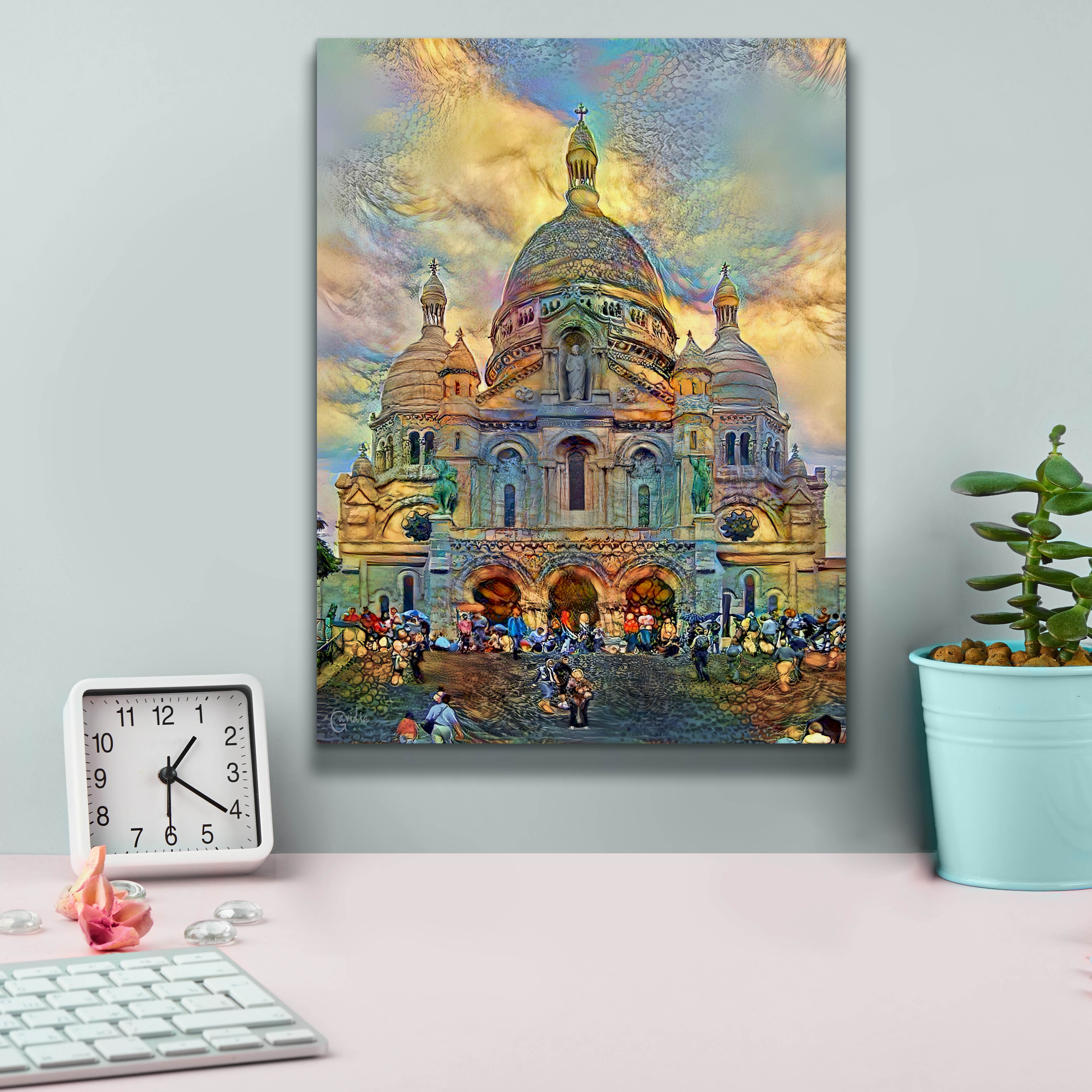 'Paris France Basilica of the Sacred Heart Sacre Coeur 2' by Pedro Gavidia, Canvas Wall Art,12 x 16