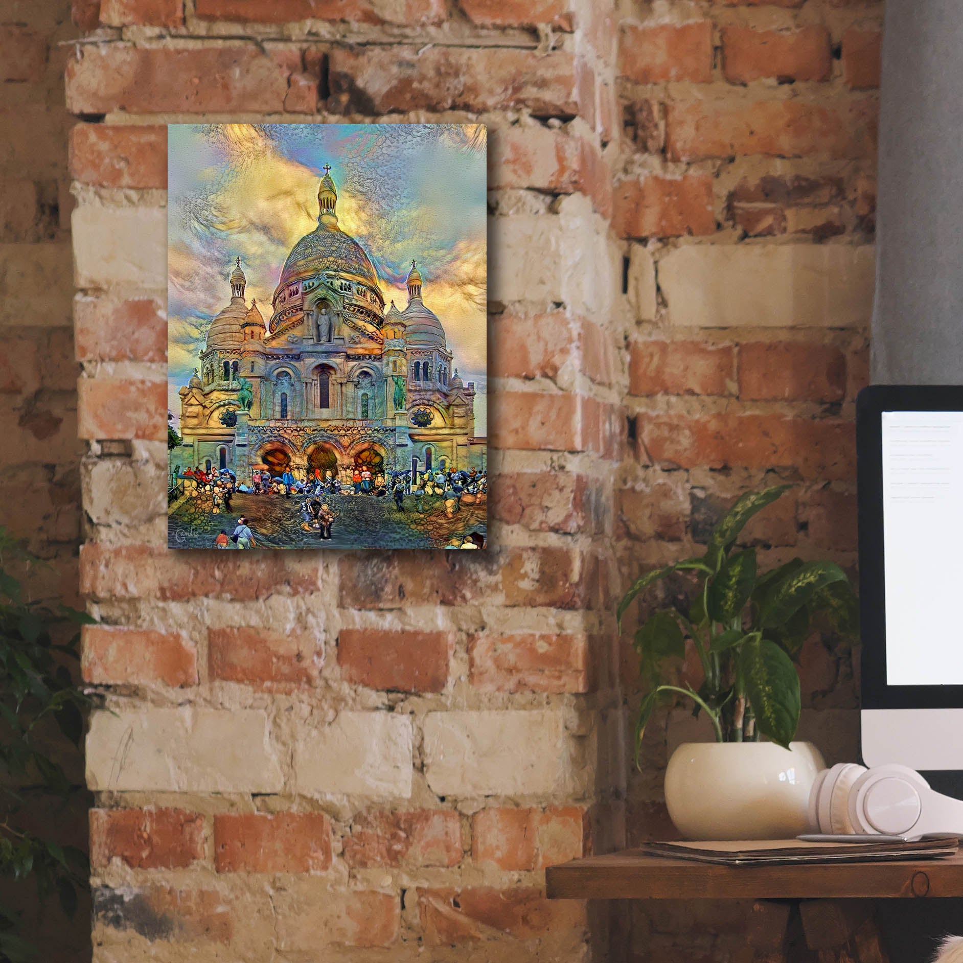 'Paris France Basilica of the Sacred Heart Sacre Coeur 2' by Pedro Gavidia, Canvas Wall Art,12 x 16