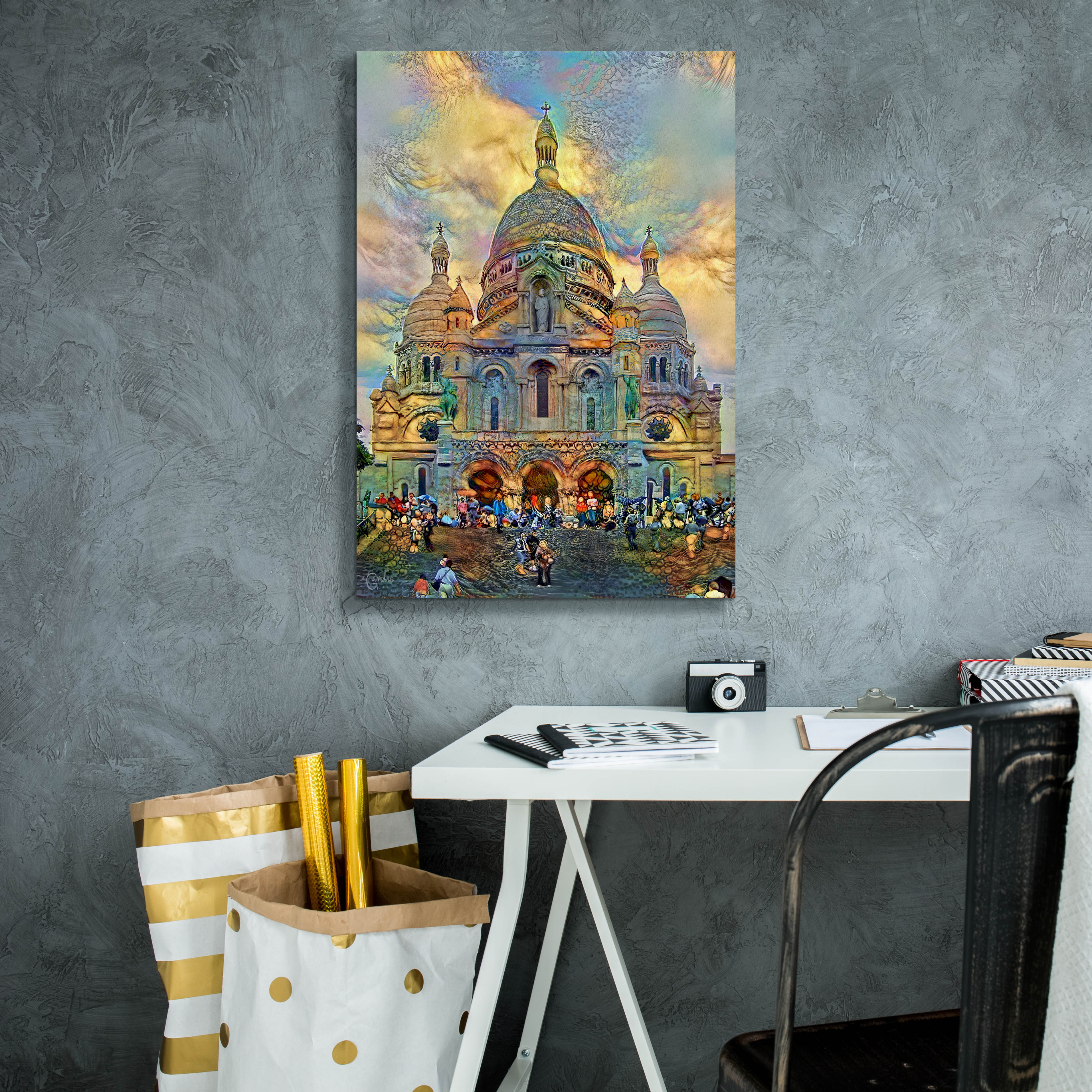 'Paris France Basilica of the Sacred Heart Sacre Coeur 2' by Pedro Gavidia, Canvas Wall Art,18 x 26