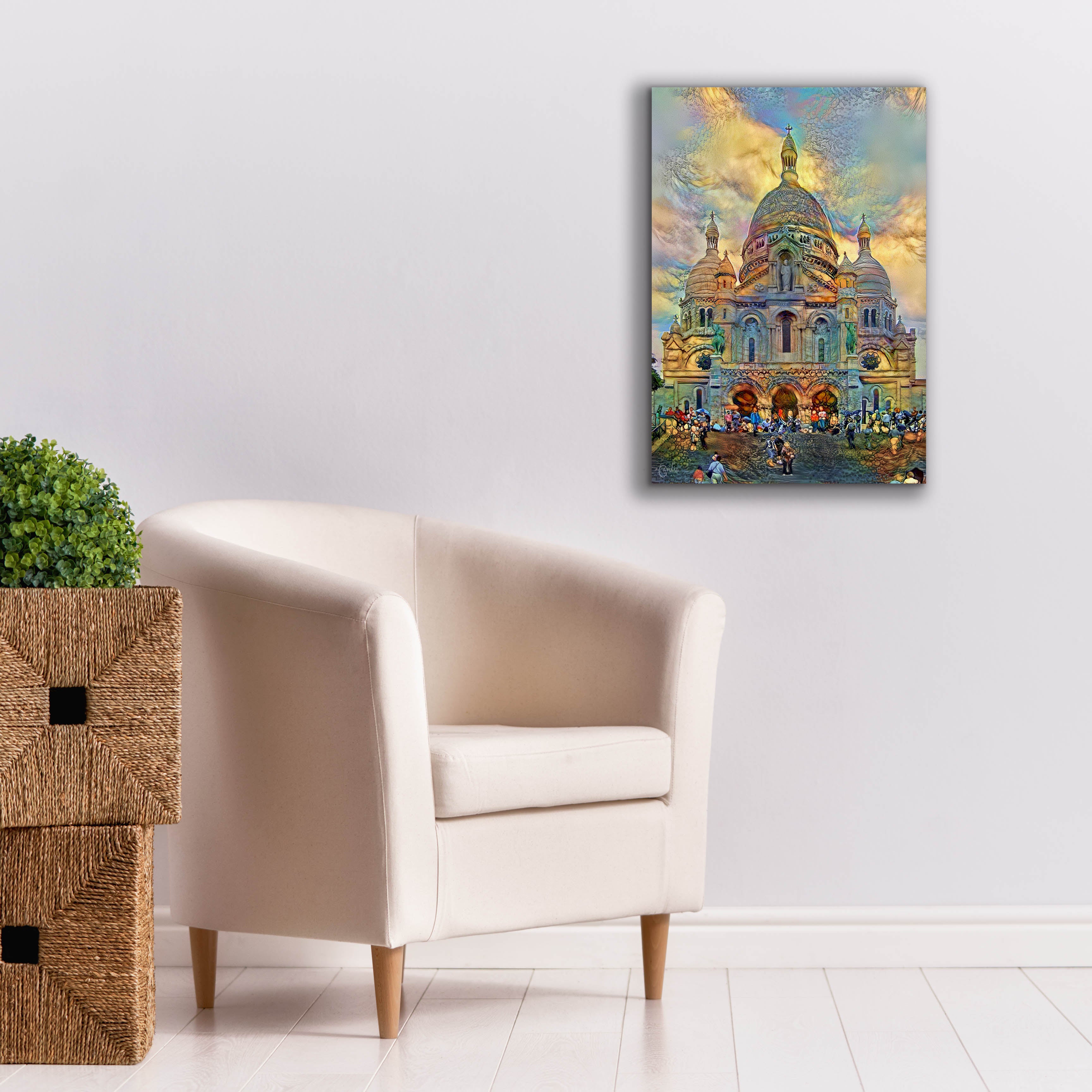 'Paris France Basilica of the Sacred Heart Sacre Coeur 2' by Pedro Gavidia, Canvas Wall Art,18 x 26