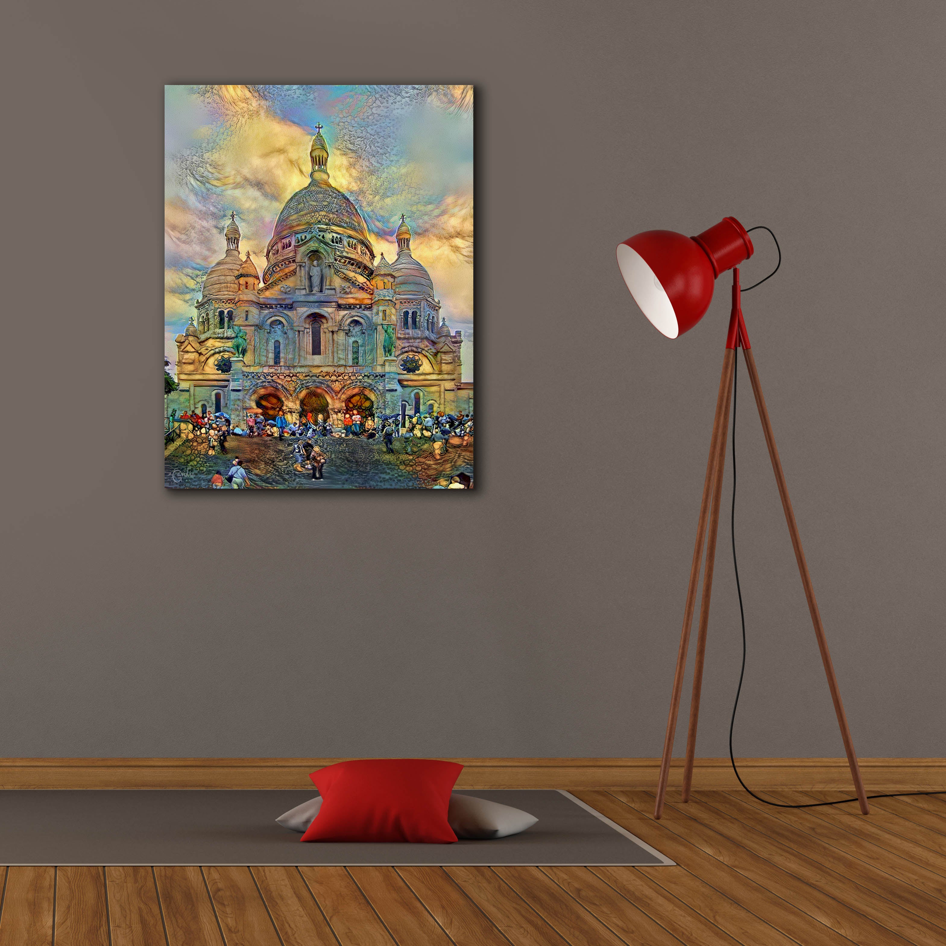 'Paris France Basilica of the Sacred Heart Sacre Coeur 2' by Pedro Gavidia, Canvas Wall Art,26 x 34