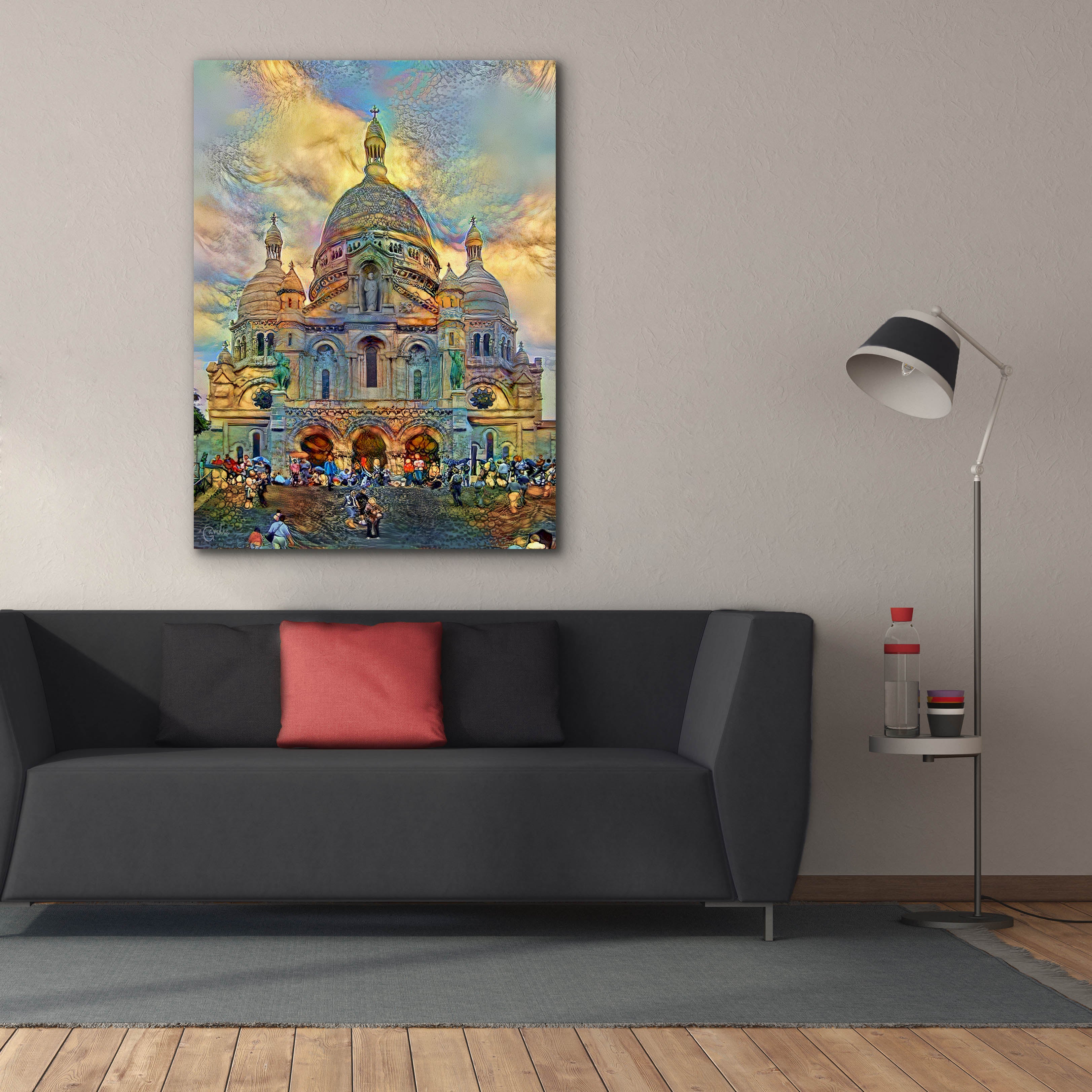 'Paris France Basilica of the Sacred Heart Sacre Coeur 2' by Pedro Gavidia, Canvas Wall Art,40 x 54