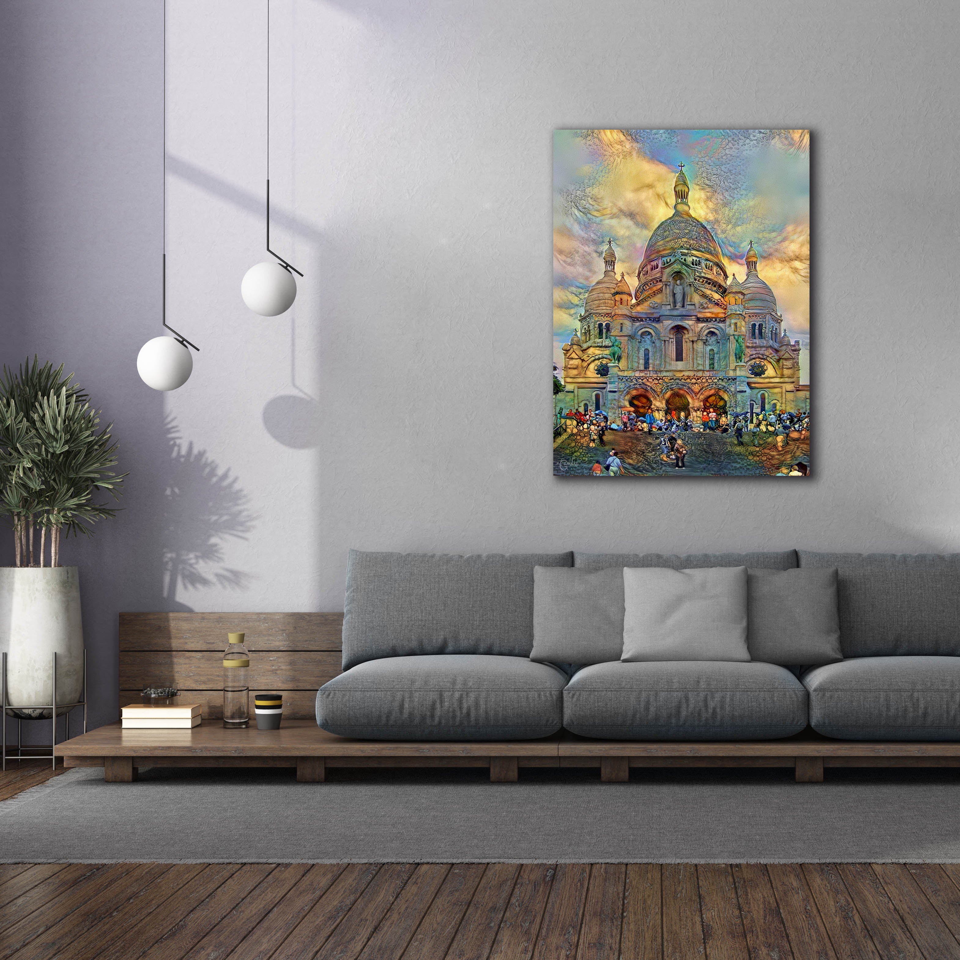 'Paris France Basilica of the Sacred Heart Sacre Coeur 2' by Pedro Gavidia, Canvas Wall Art,40 x 54