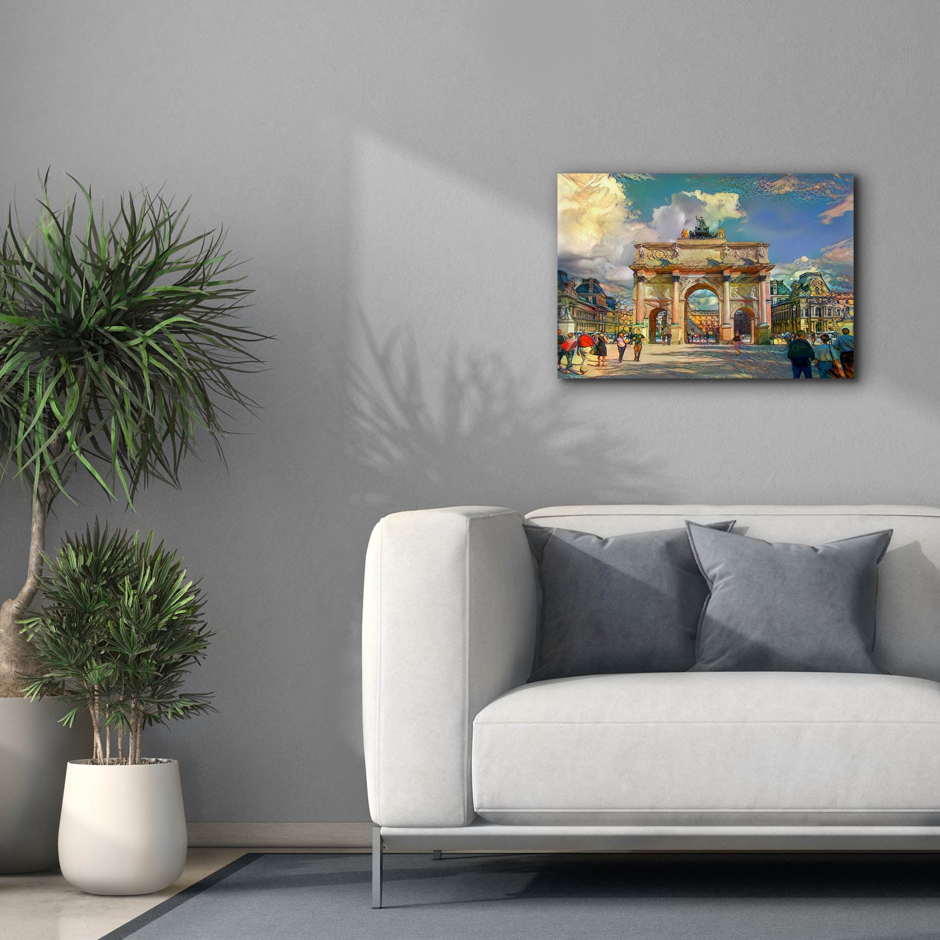 'Paris France Arch of Carrousel' by Pedro Gavidia, Canvas Wall Art,26 x 18