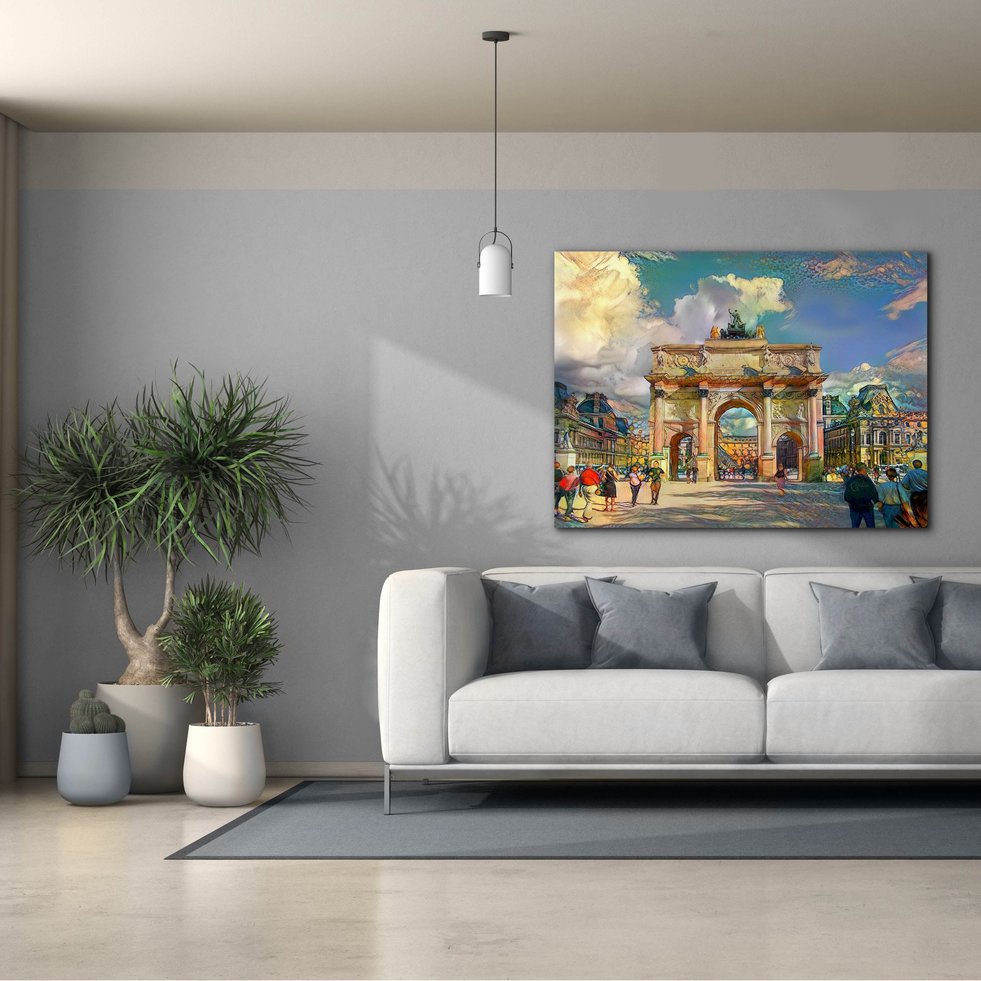 'Paris France Arch of Carrousel' by Pedro Gavidia, Canvas Wall Art,54 x 40