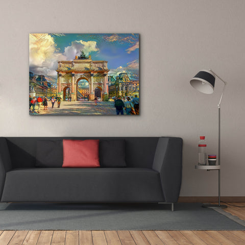 Image of 'Paris France Arch of Carrousel' by Pedro Gavidia, Canvas Wall Art,54 x 40