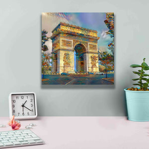 'Paris France Arc de Triomphe' by Pedro Gavidia, Canvas Wall Art,12 x 12