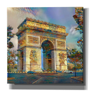 'Paris France Arc de Triomphe' by Pedro Gavidia, Canvas Wall Art