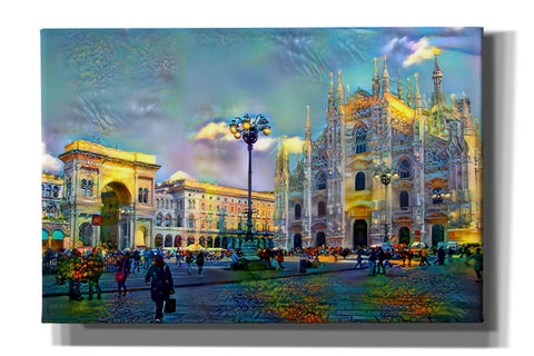 Image of 'Milan Italy Piazza del Duomo' by Pedro Gavidia, Canvas Wall Art