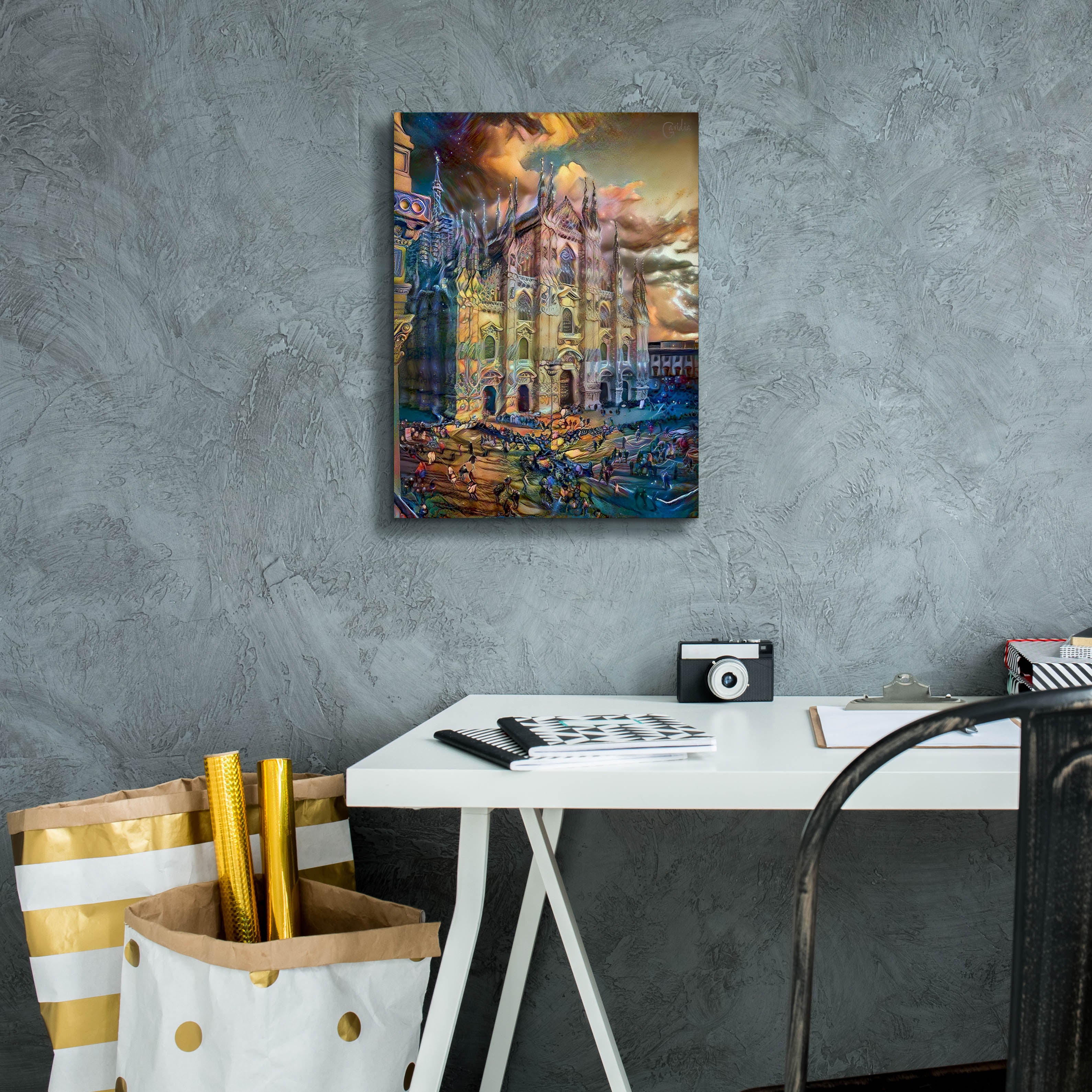 'Milan Italy Domm Cathedral' by Pedro Gavidia, Canvas Wall Art,12 x 16