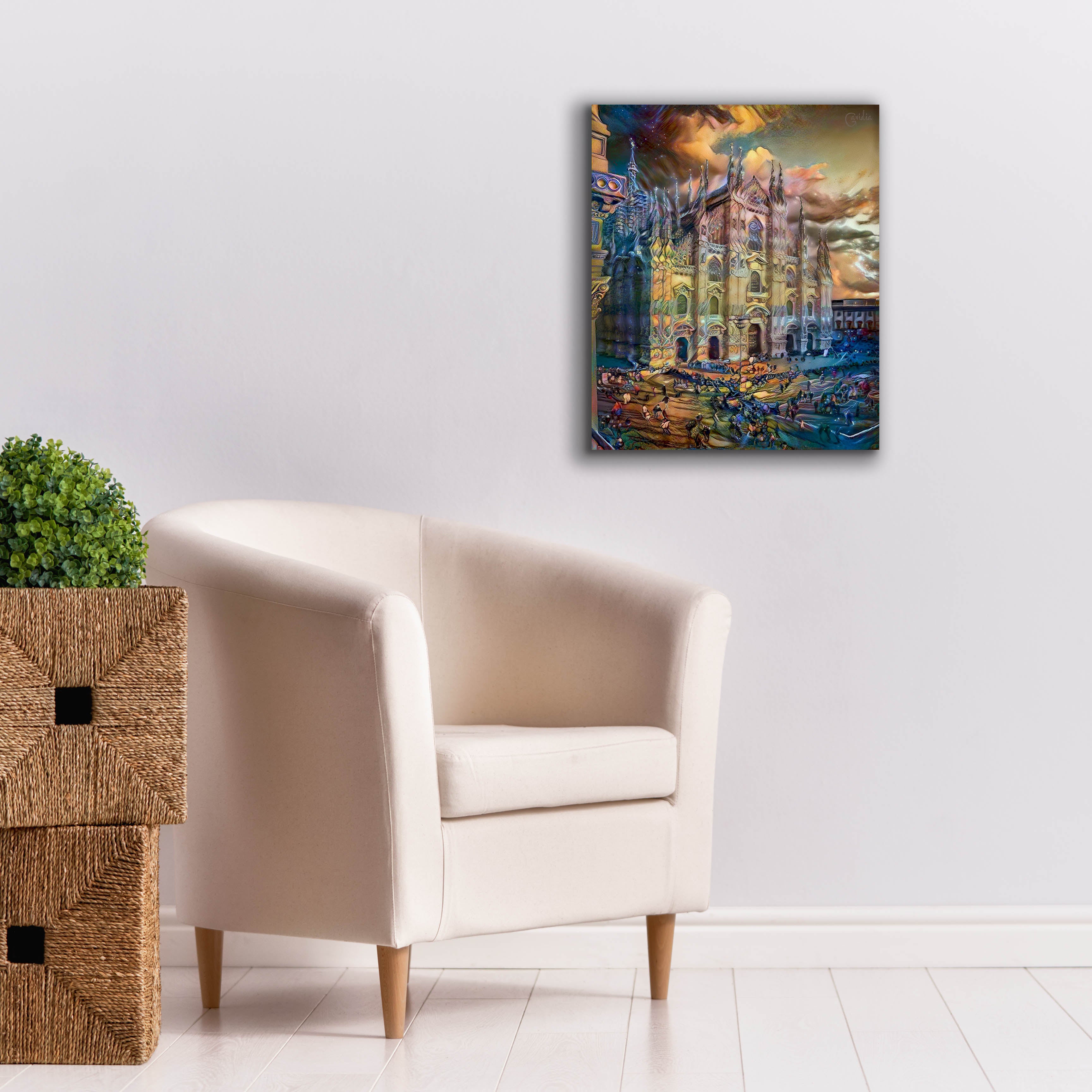 'Milan Italy Domm Cathedral' by Pedro Gavidia, Canvas Wall Art,20 x 24