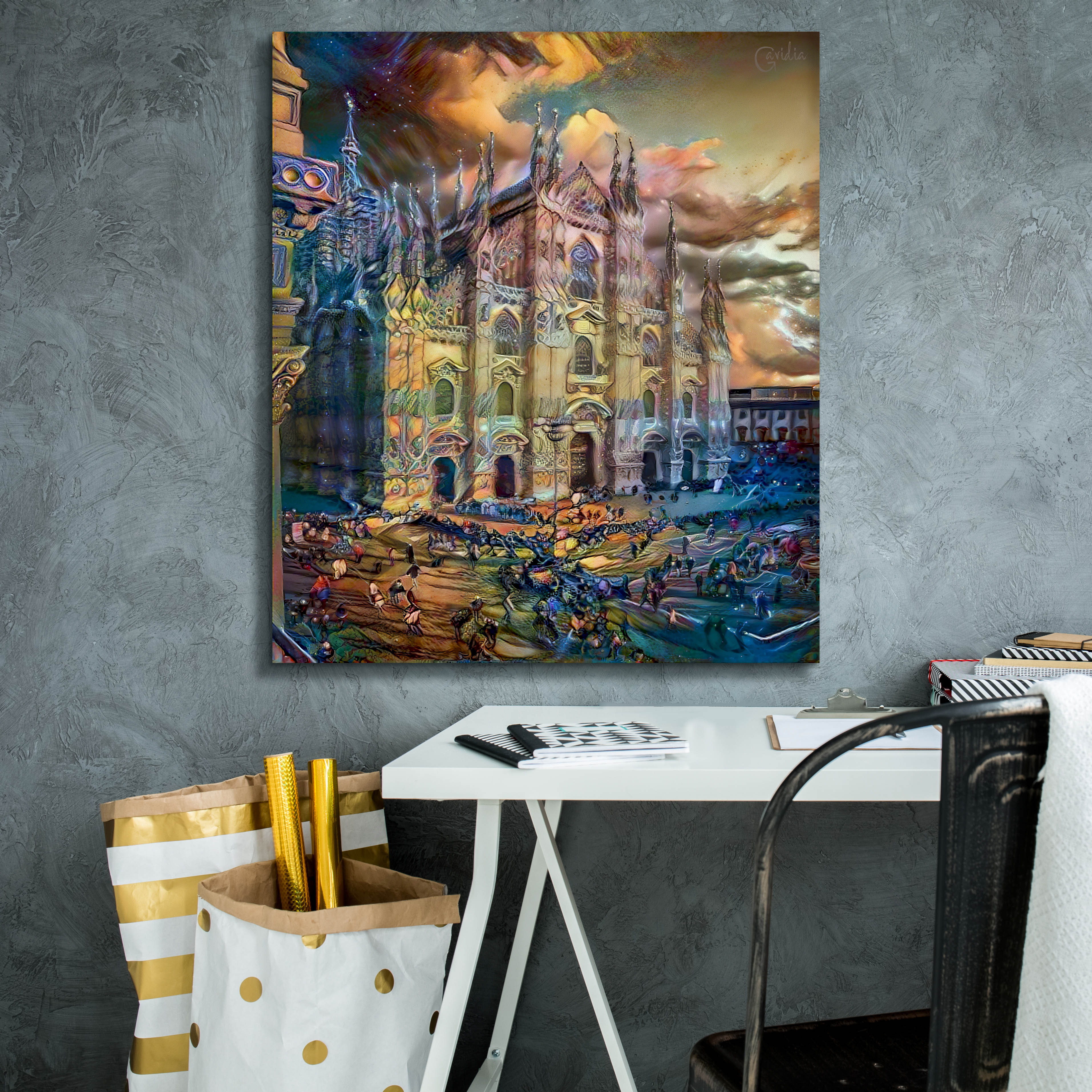 'Milan Italy Domm Cathedral' by Pedro Gavidia, Canvas Wall Art,26 x 30