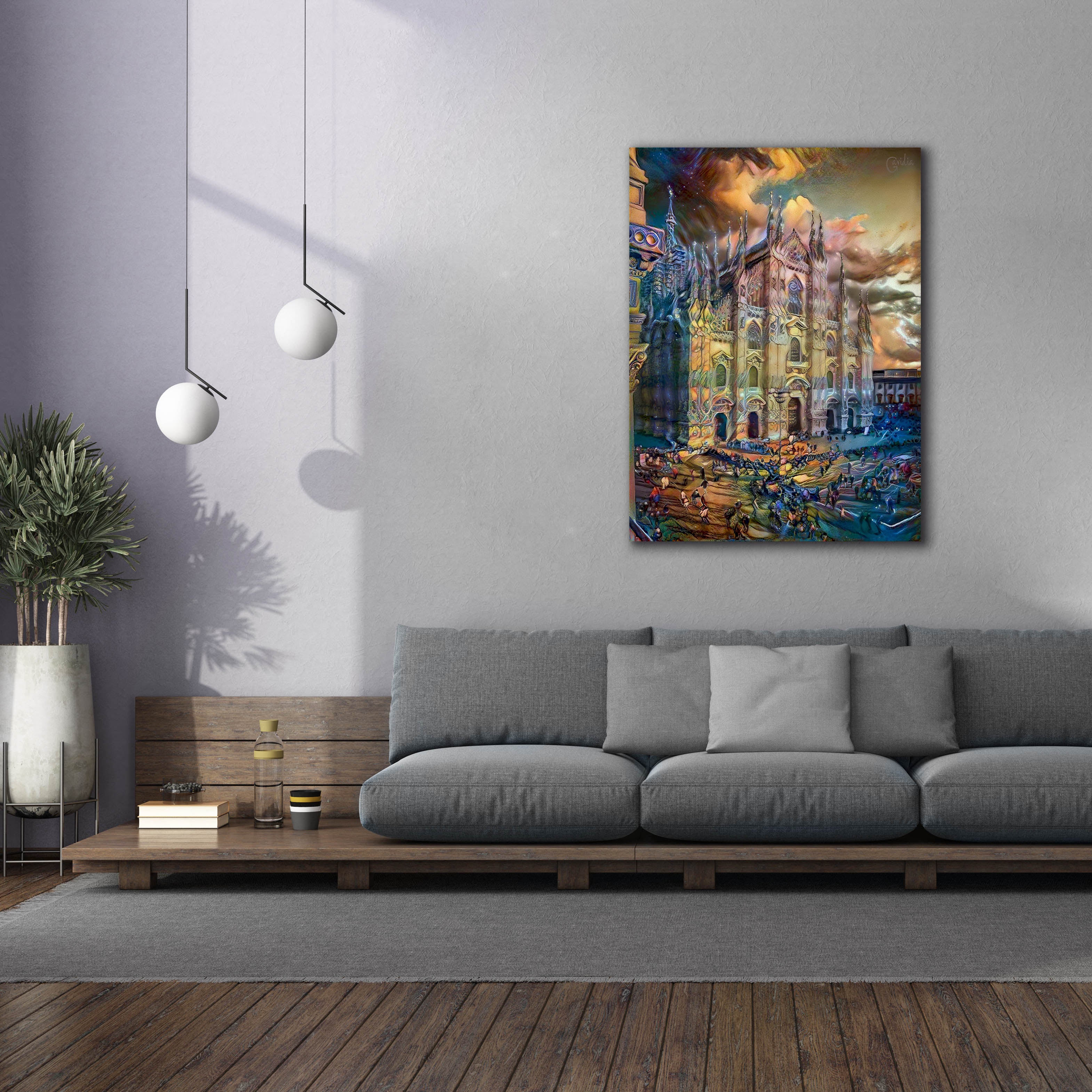 'Milan Italy Domm Cathedral' by Pedro Gavidia, Canvas Wall Art,40 x 54