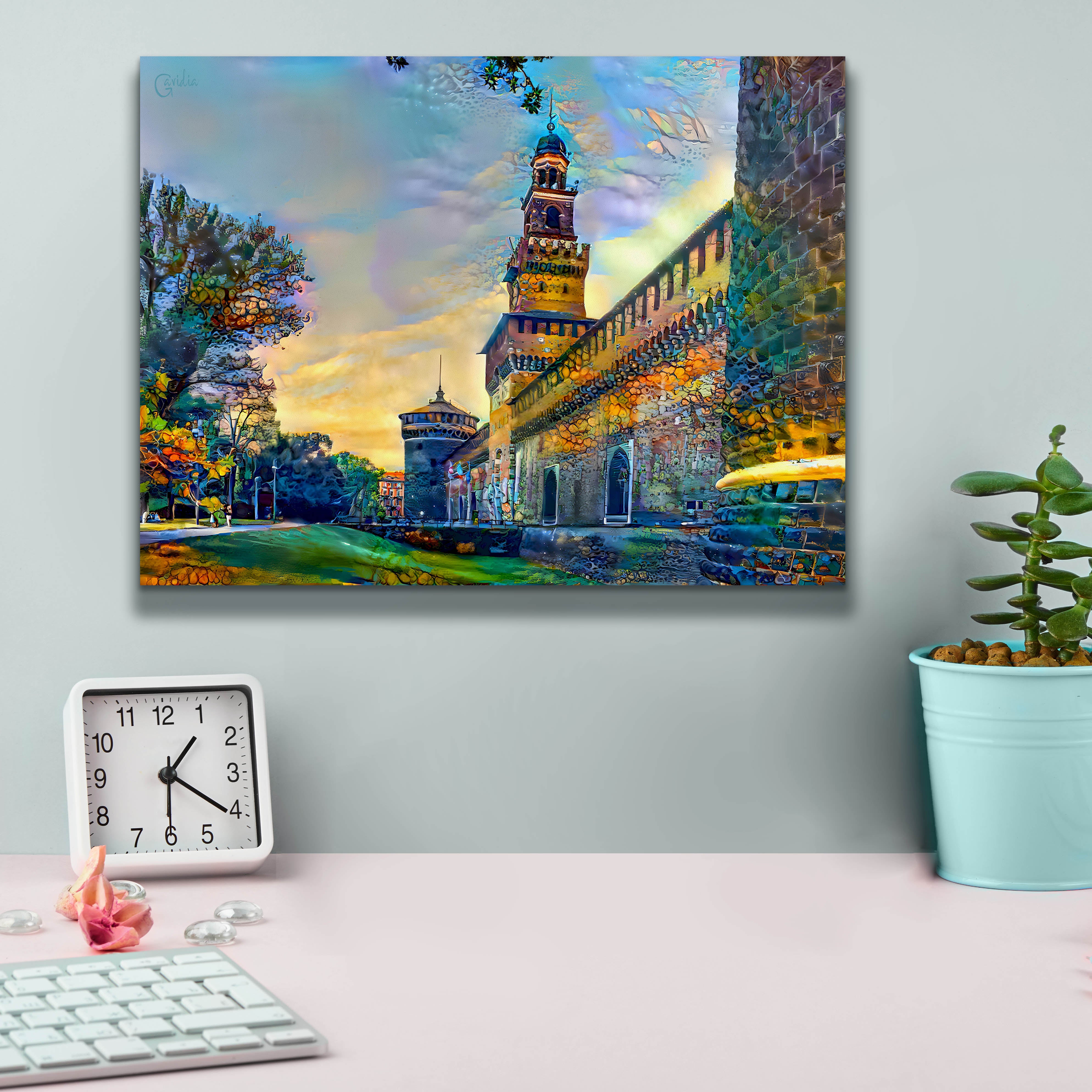 'Milan Italy Castello Sforzesco' by Pedro Gavidia, Canvas Wall Art,16 x 12