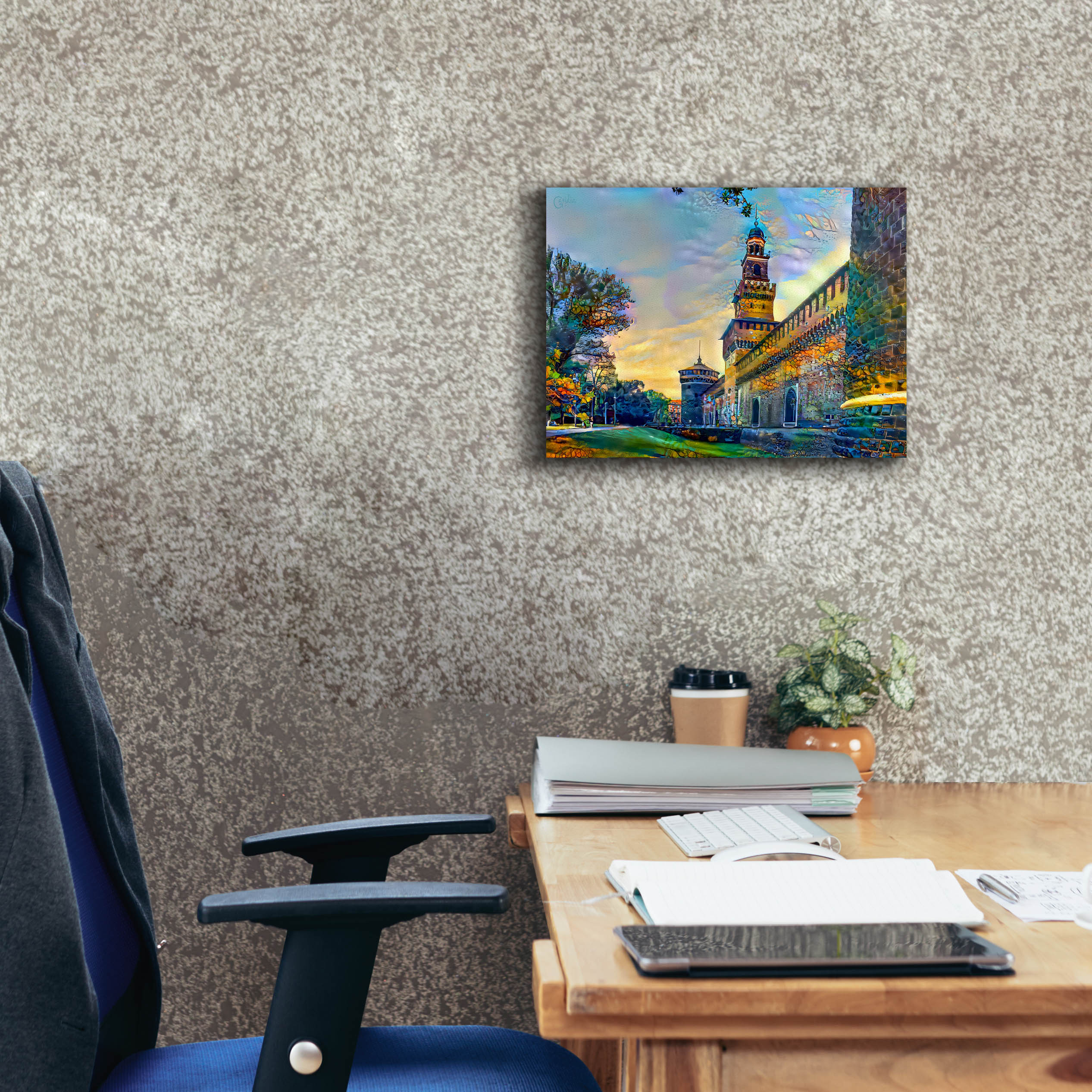 'Milan Italy Castello Sforzesco' by Pedro Gavidia, Canvas Wall Art,16 x 12