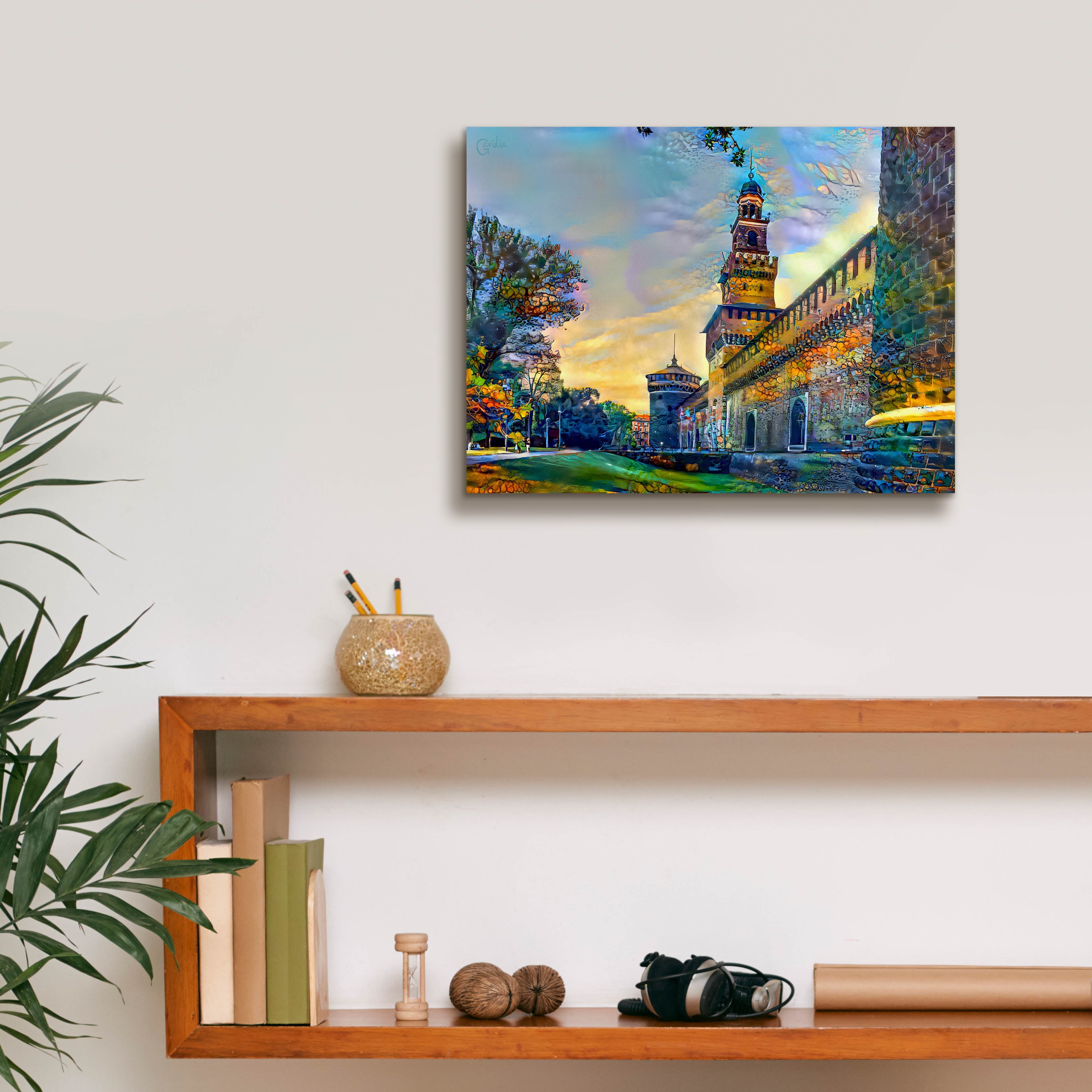'Milan Italy Castello Sforzesco' by Pedro Gavidia, Canvas Wall Art,16 x 12