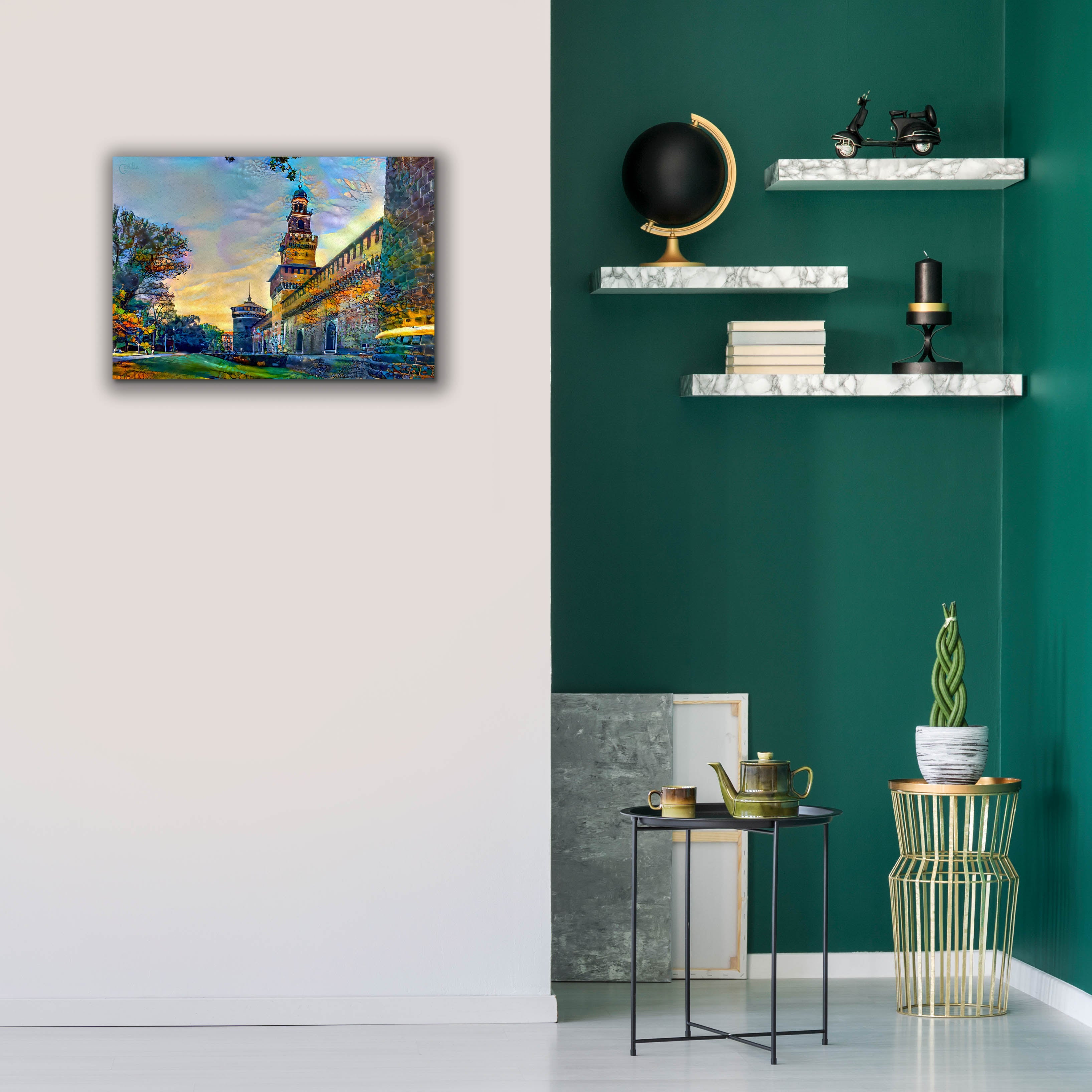 'Milan Italy Castello Sforzesco' by Pedro Gavidia, Canvas Wall Art,26 x 18